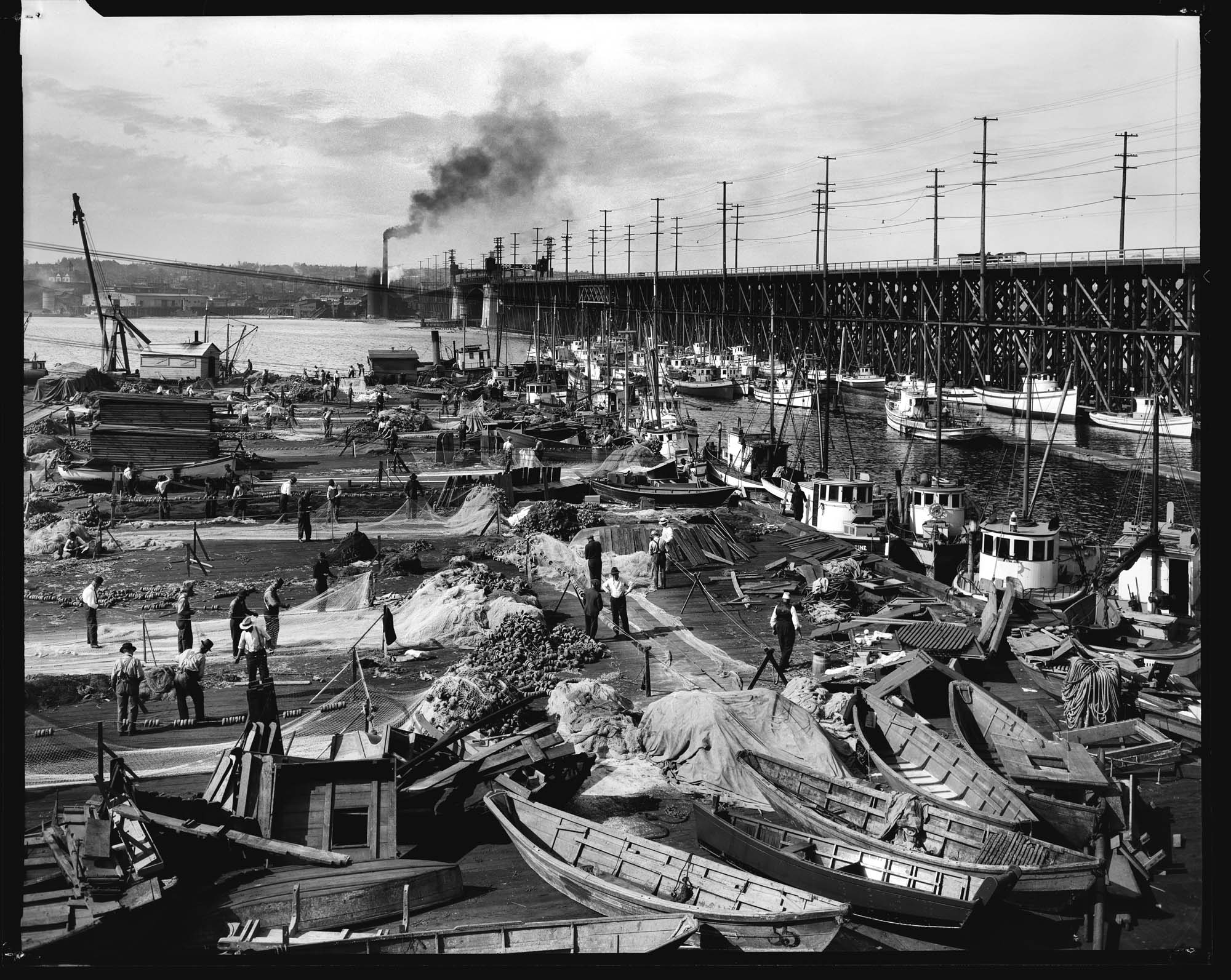 Image of Fishermen's Terminal at Salmon Bay, circa 1918