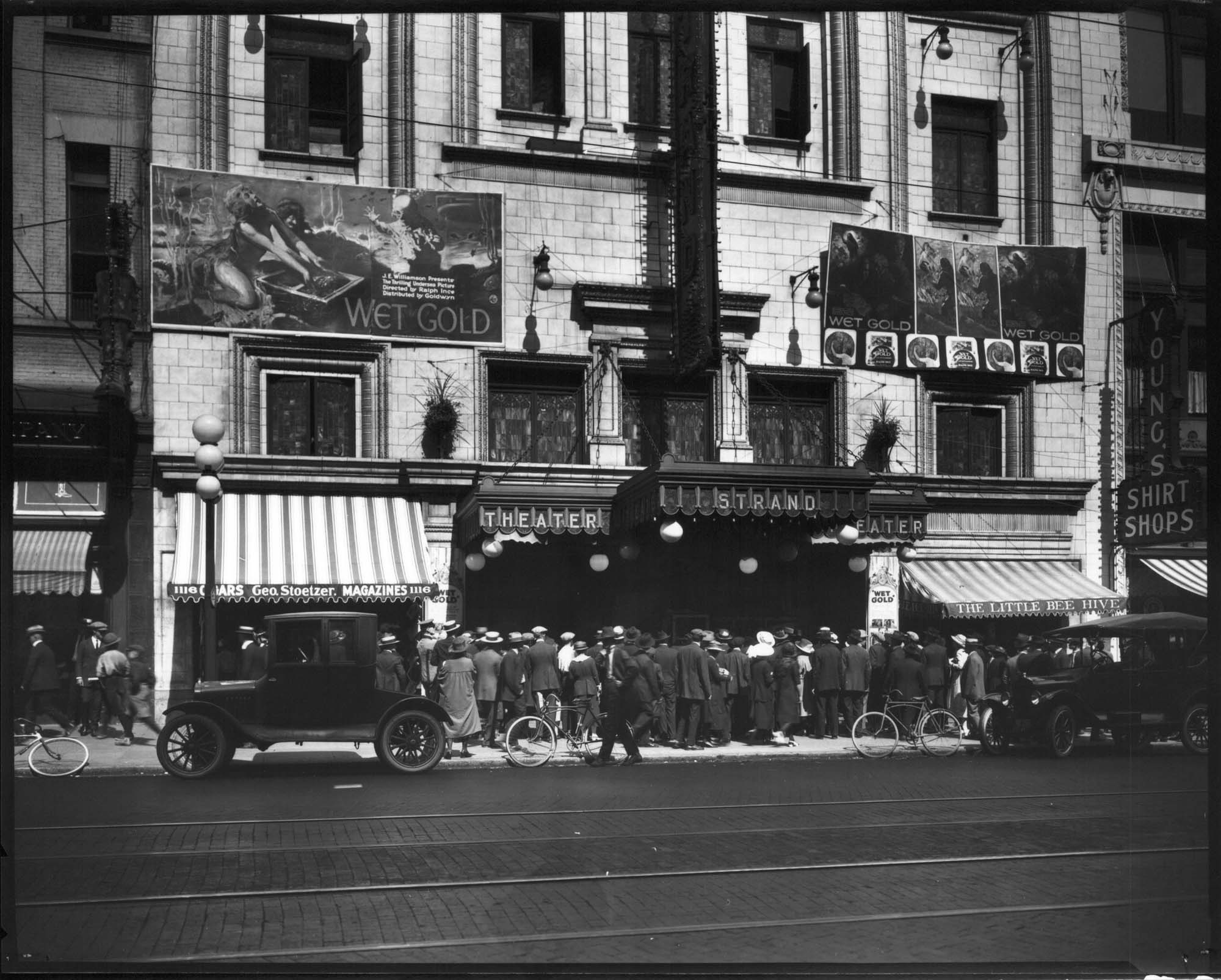 Image of Crowd outside Strand Theater, Seattle, circa 1922