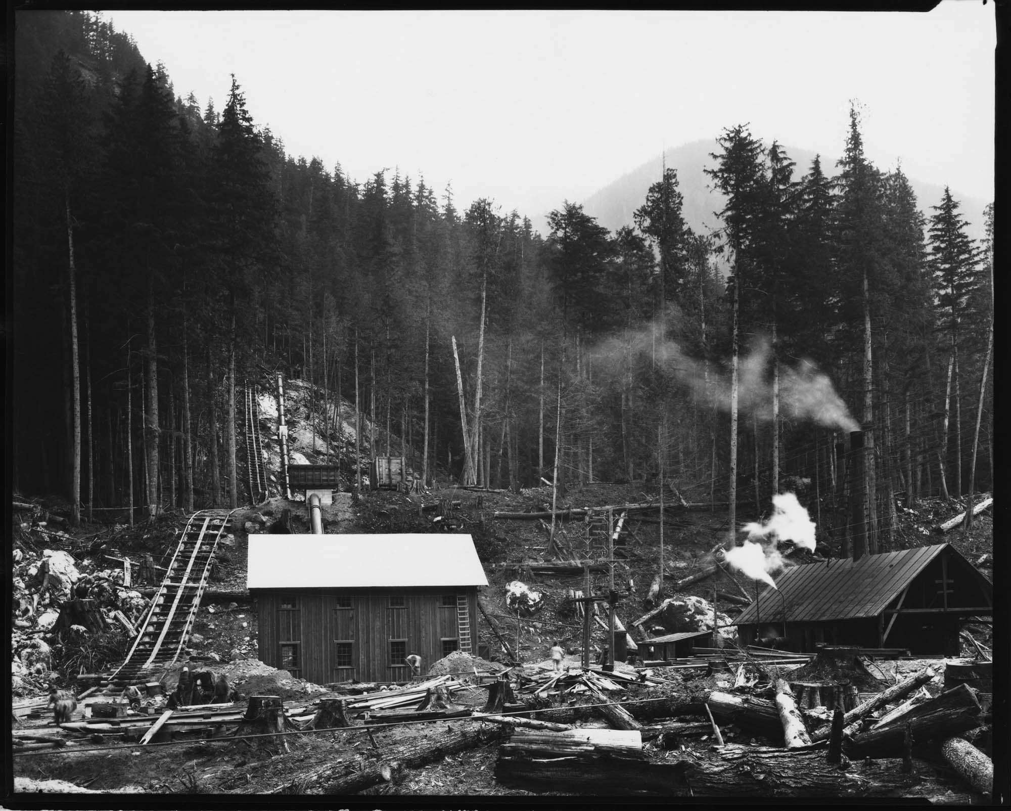 Image of Skagit Dam construction site, circa 1921