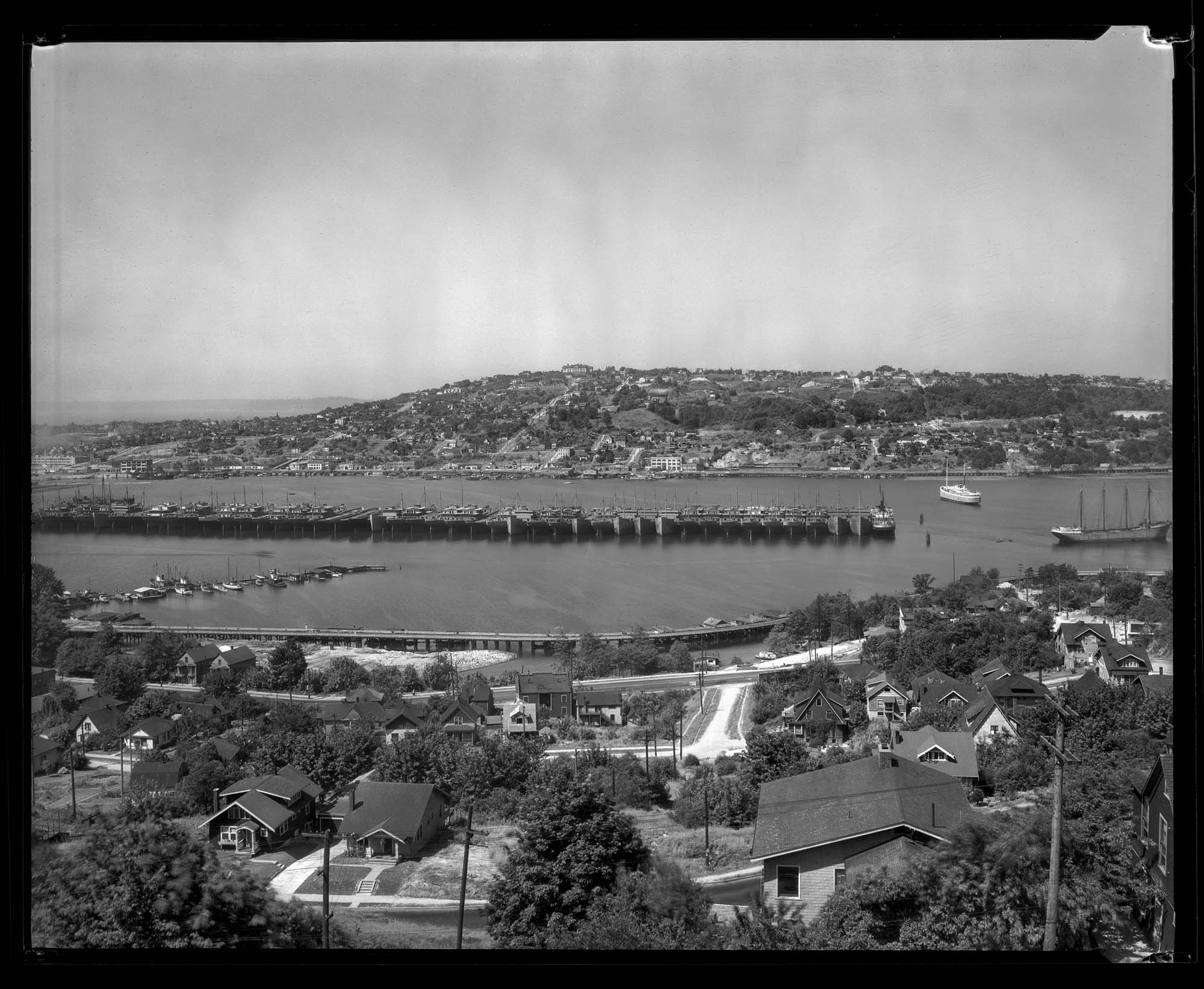 Image of Surplus warships in Lake Union, circa 1921