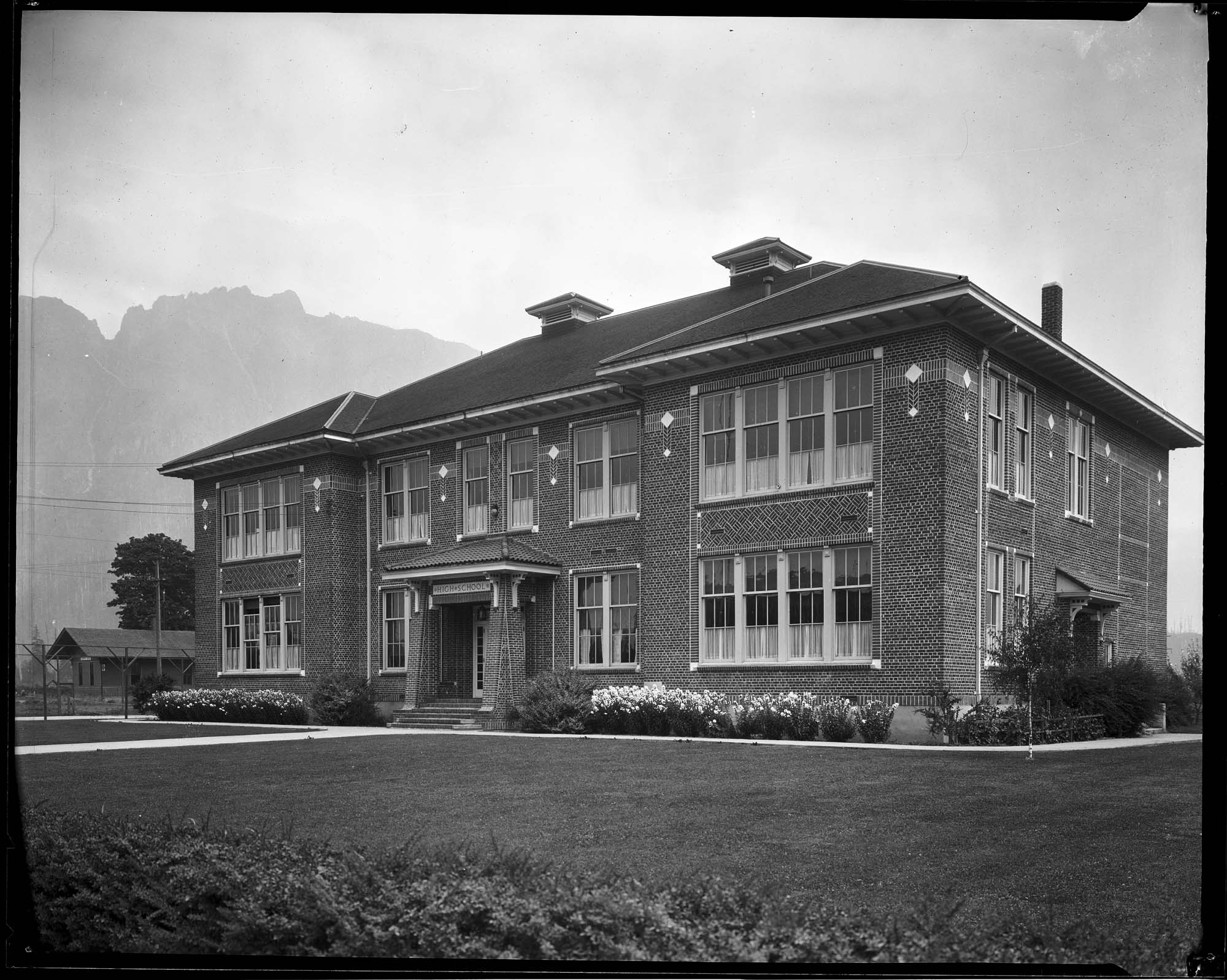 Image of North Bend High School, circa 1925