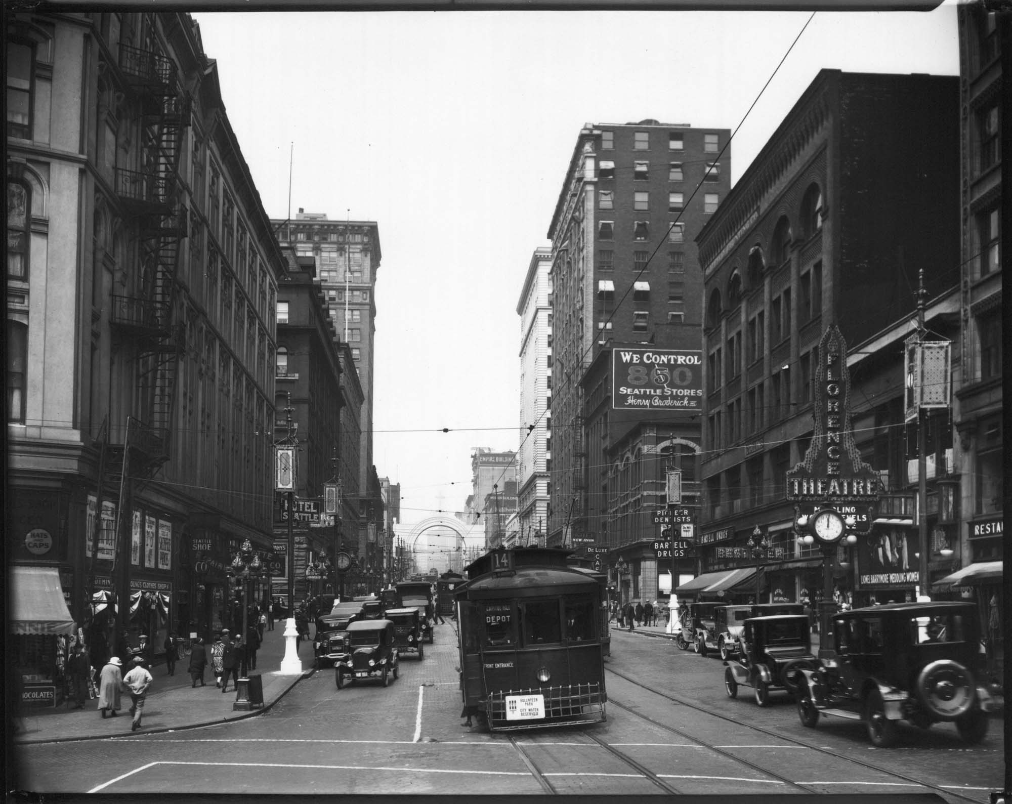 Image of Second Avenue, Seattle, 1925