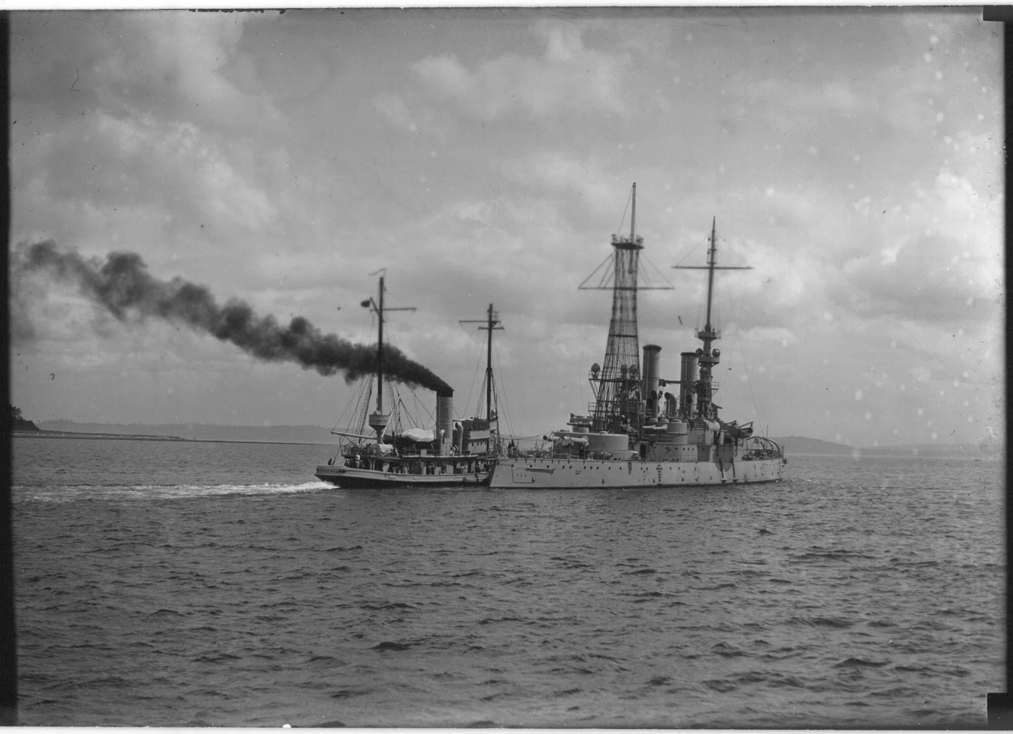 Image of USS Oregon on last voyage, Seattle, June 9, 1925