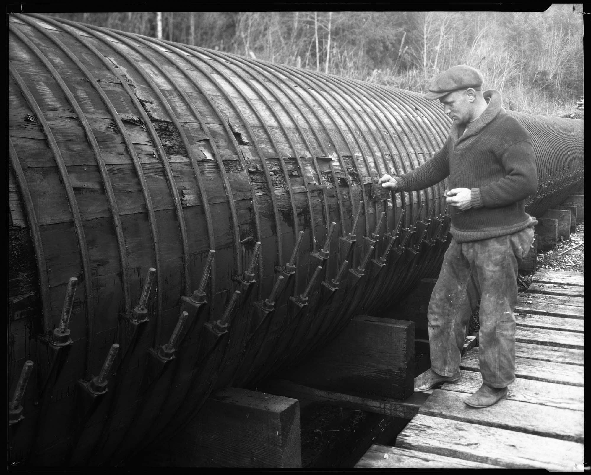 Image of Seattle's water pipeline, circa 1926