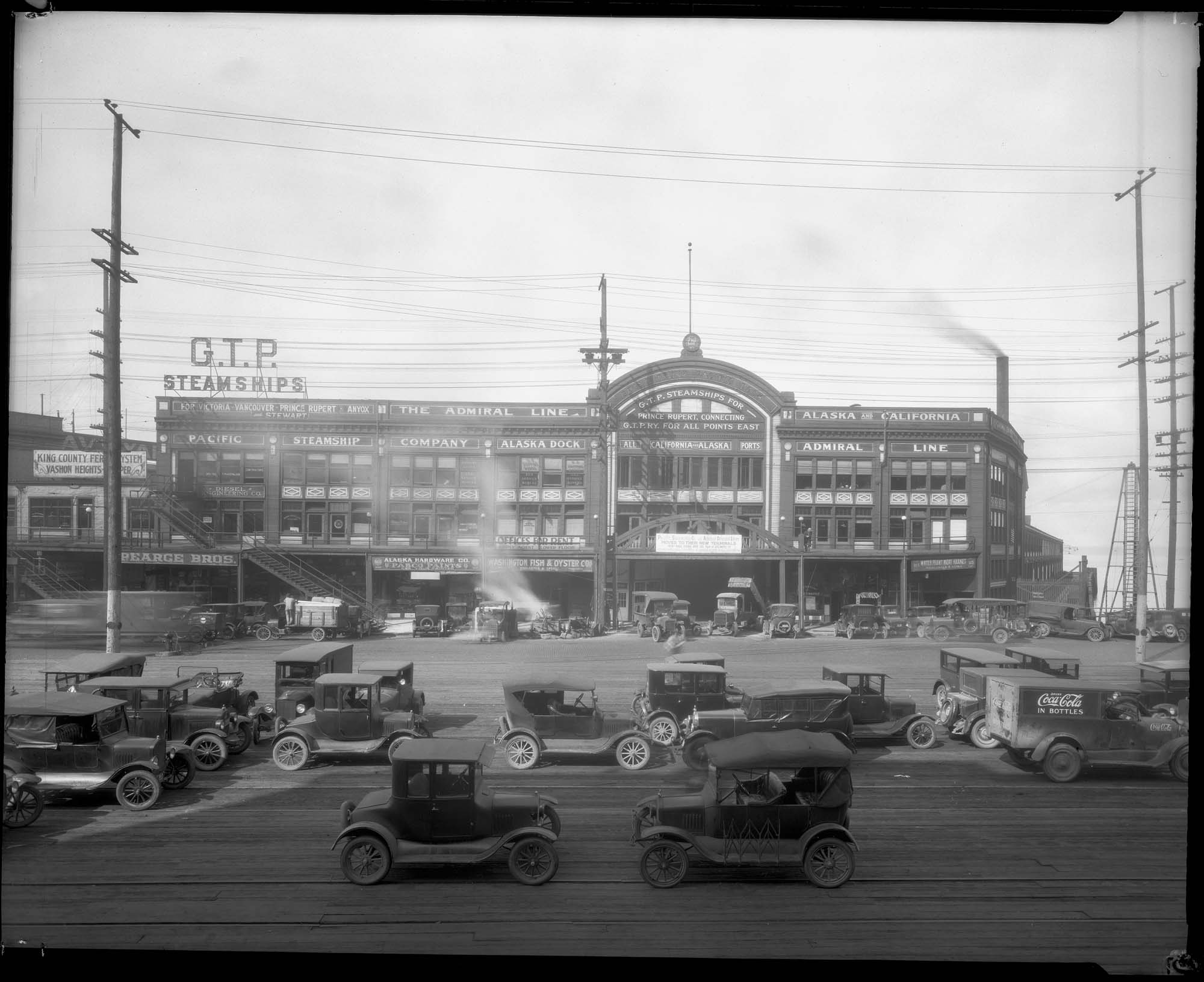 Image of The Grand Trunk Pacific dock at the foot of Marion Street , circa 1925