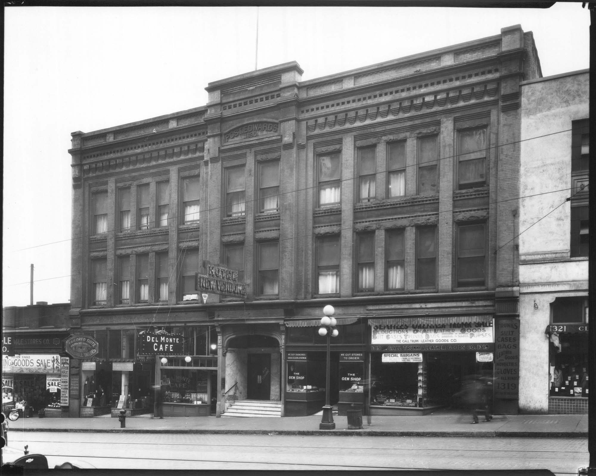 Image of Hotel New Vendome, Seattle, circa 1926