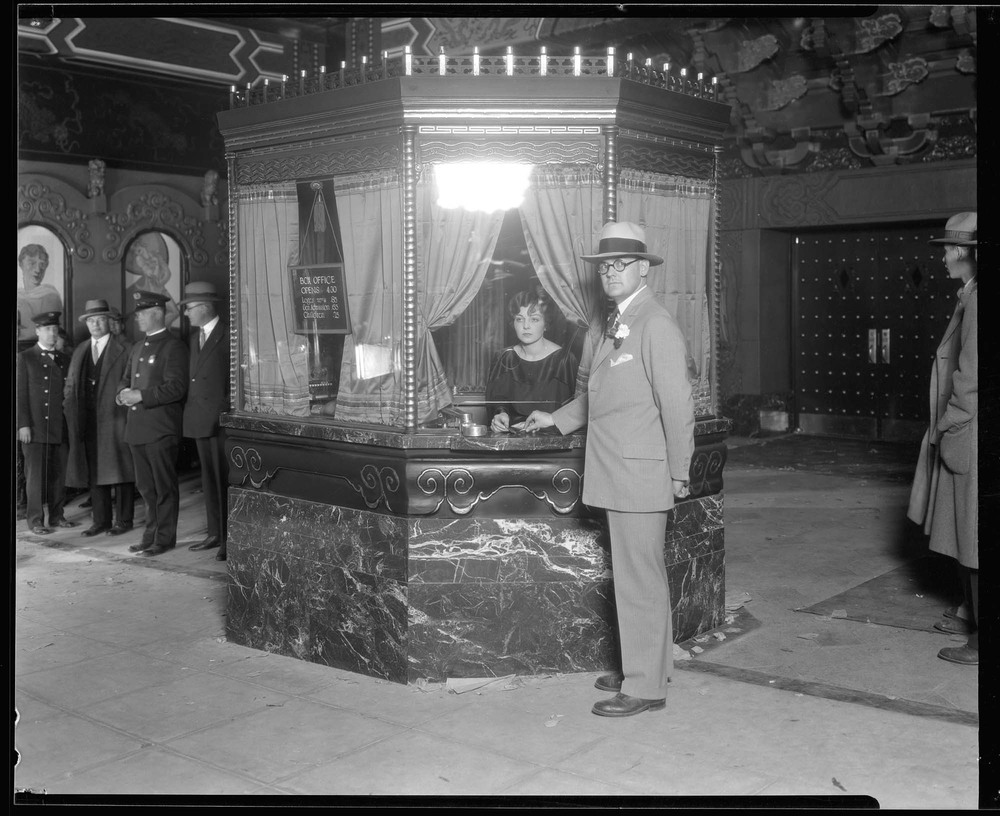 Image of Box office at the new Fifth Avenue Theatre, September 24, 1926