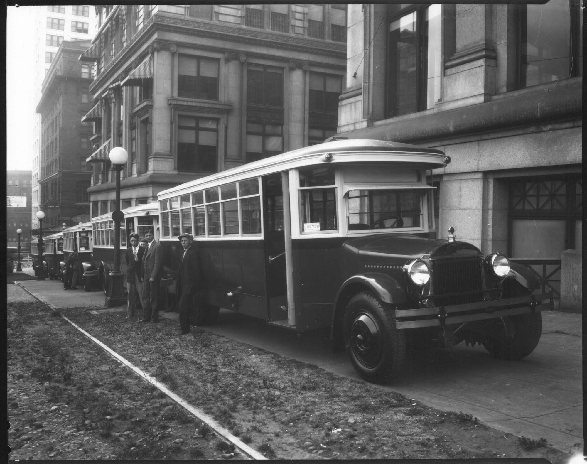 Image of City buses, Seattle, circa 1928