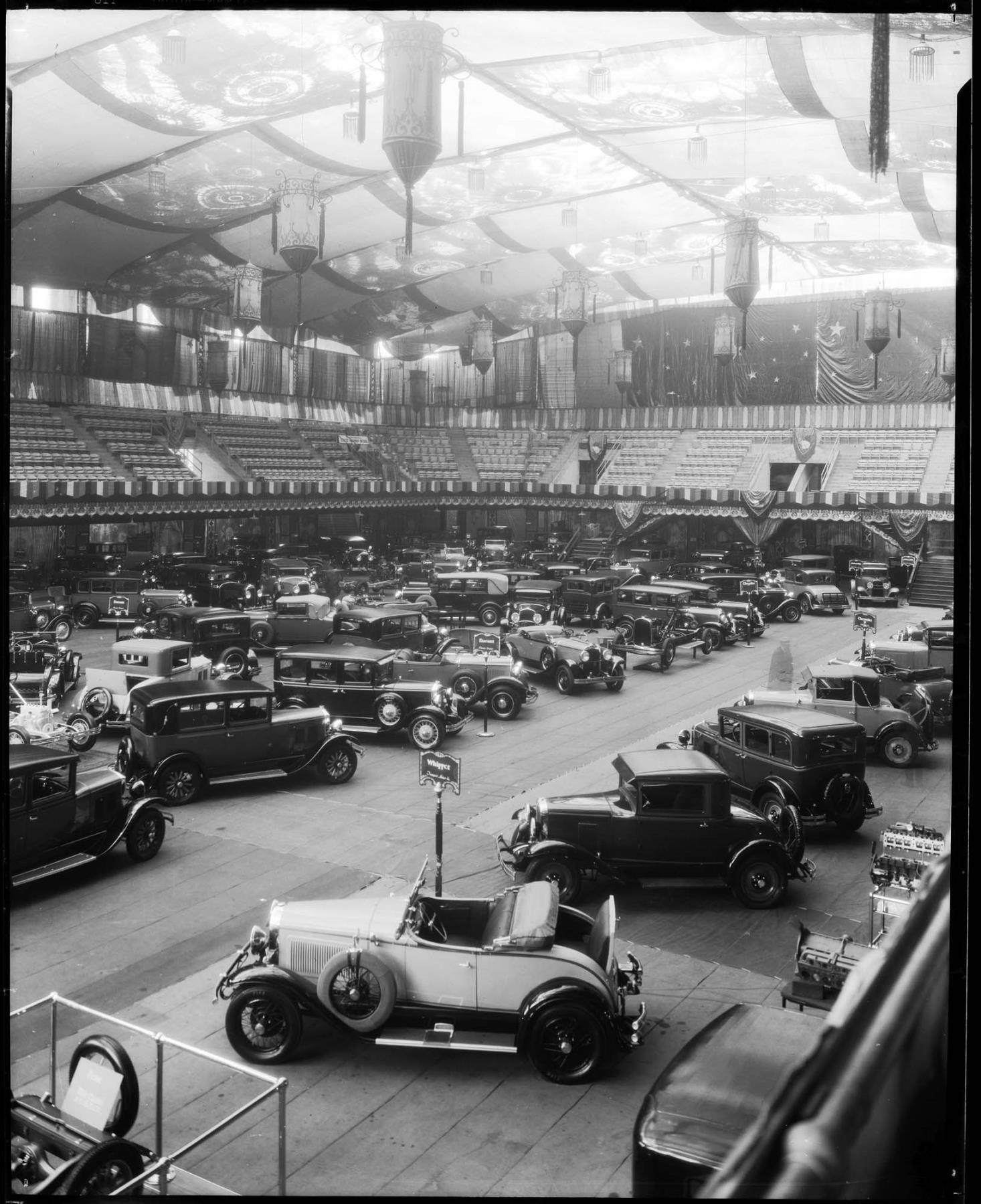 Image of Seattle auto show, circa 1929