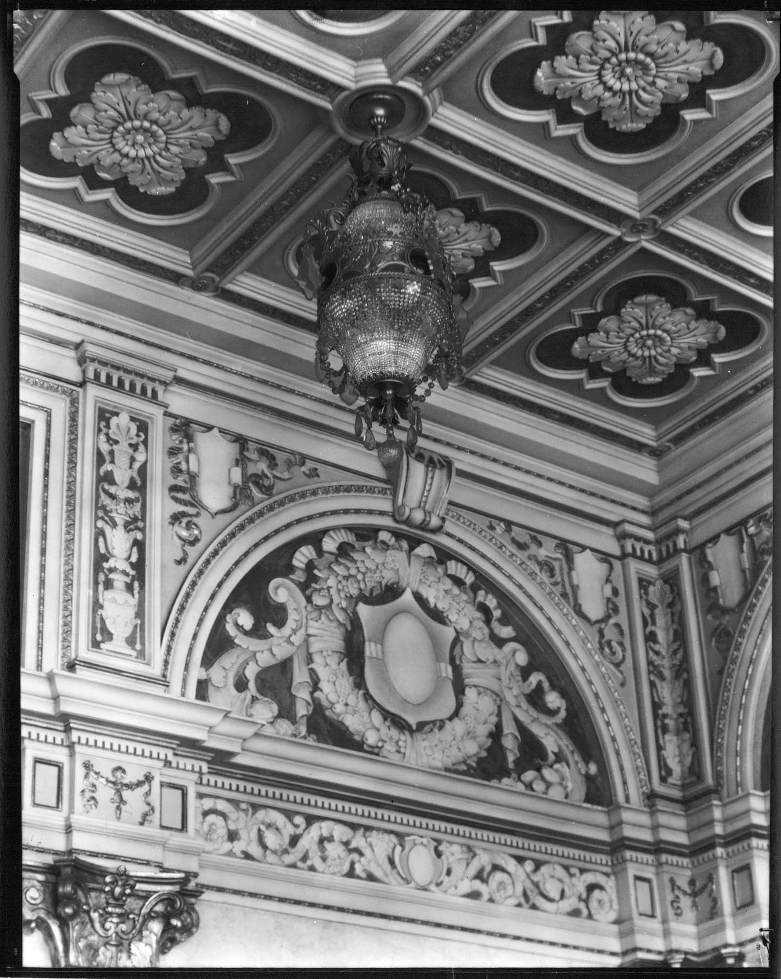 Image of Light fixture at Orpheum Theatre, Seattle, circa 1928