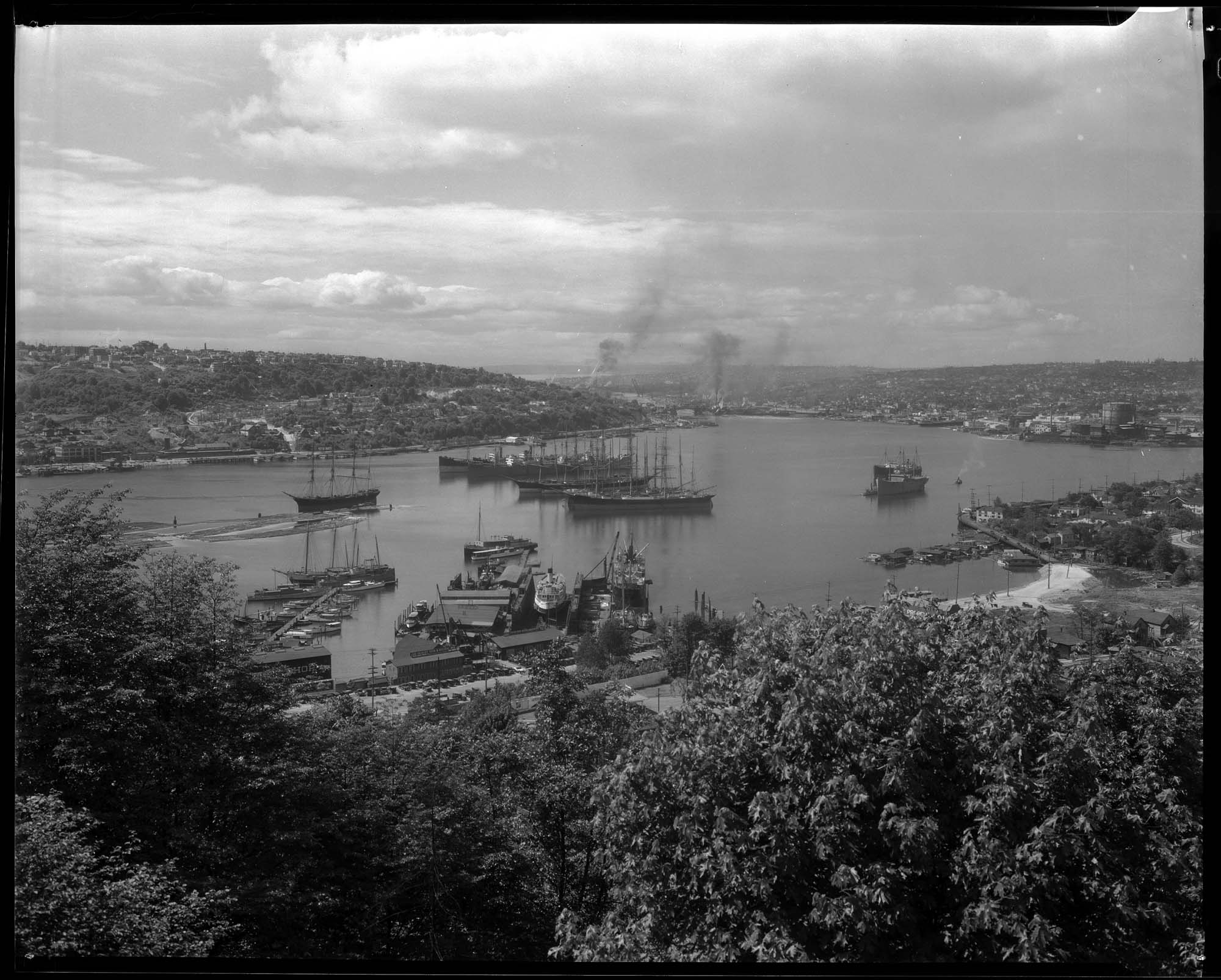 Image of View of Lake Union from Capitol Hill, circa 1928