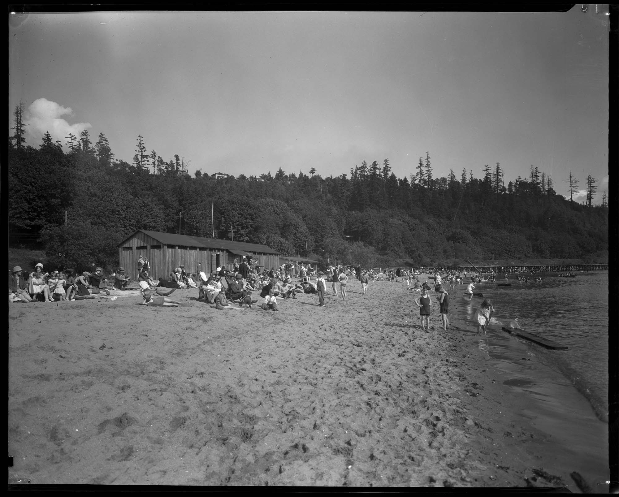 Image of Beach at Golden Gardens, circa 1929