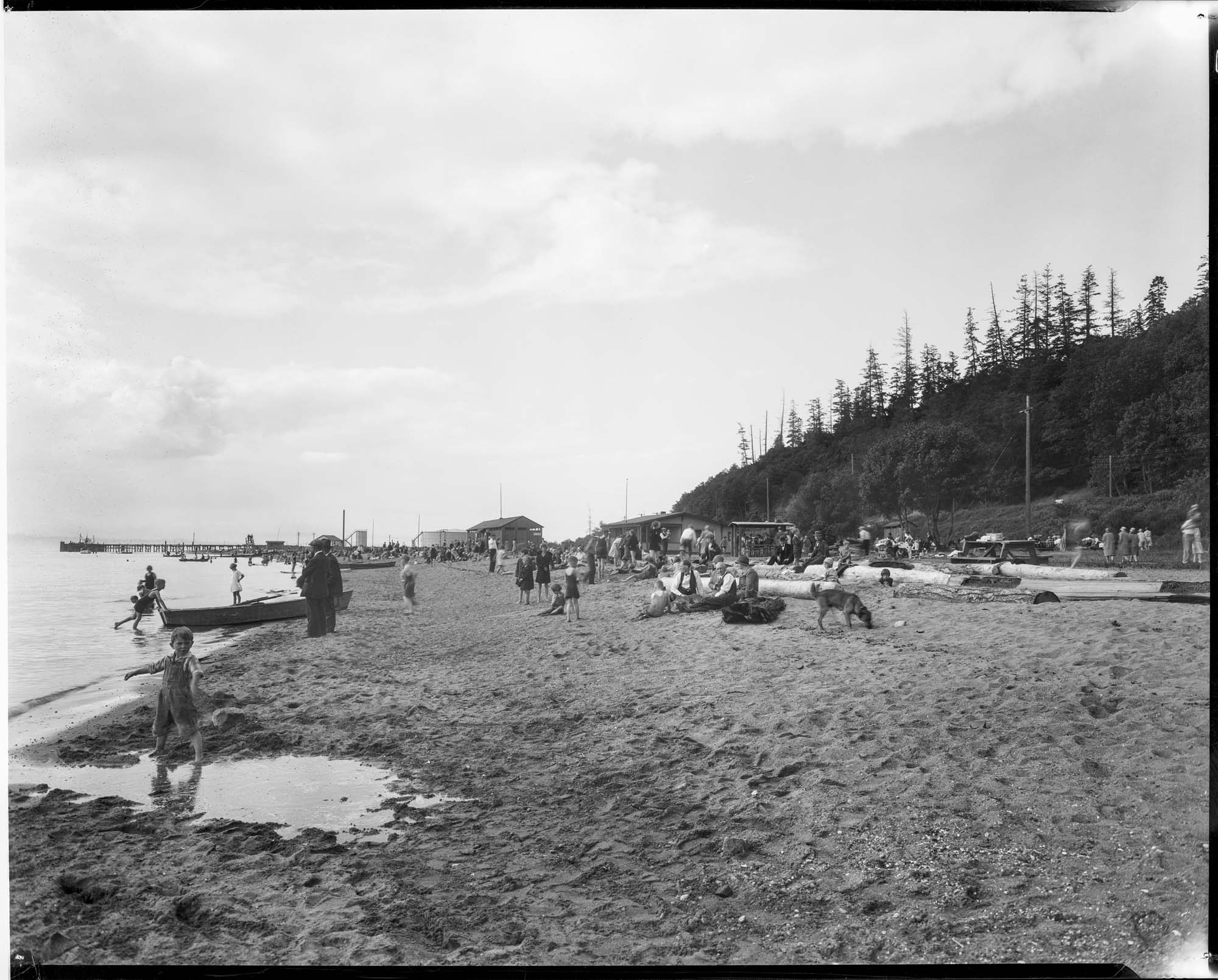 Image of Golden Gardens beach, Seattle, circa 1928