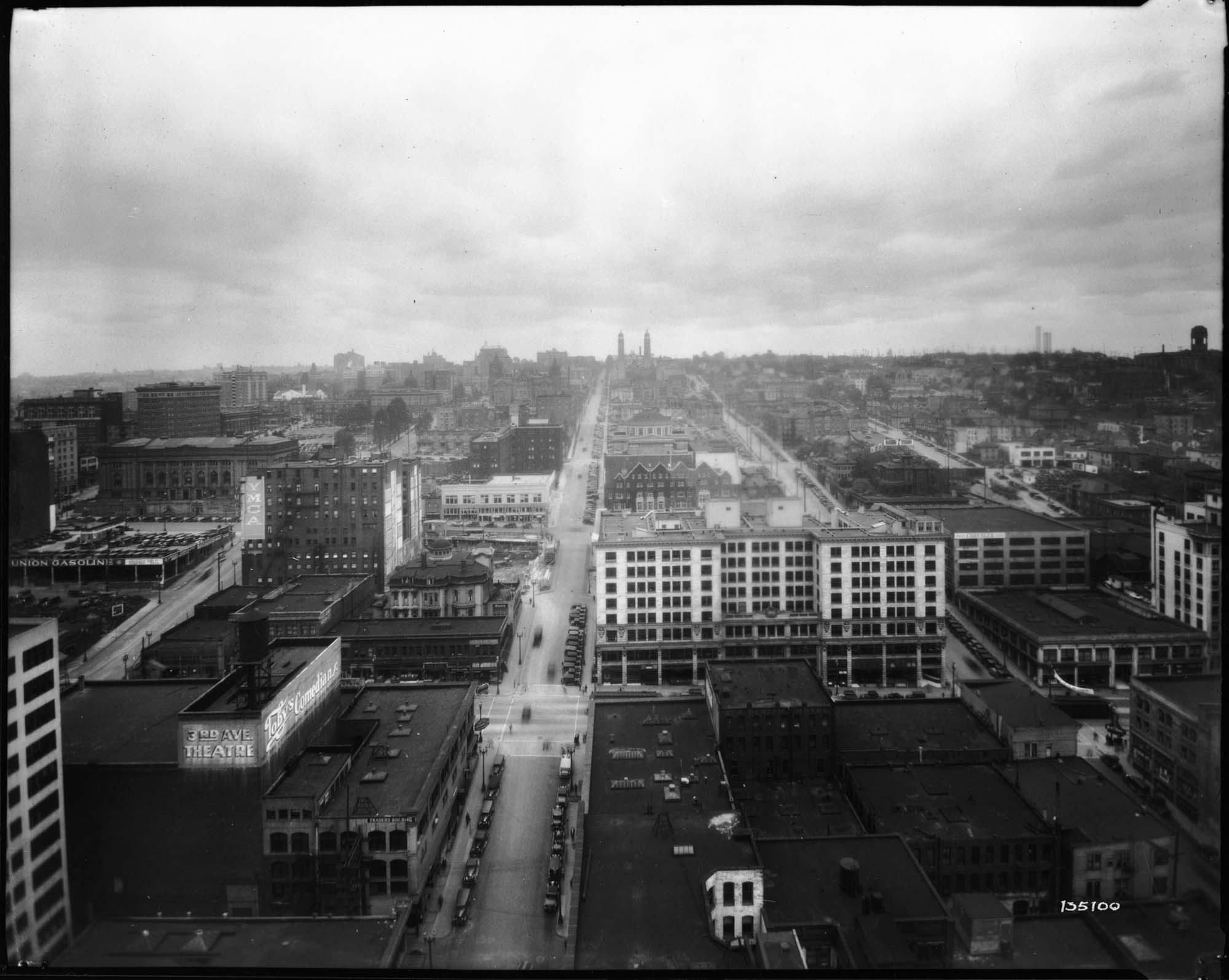 Image of View from Exchange Building towards the east, Seattle, May 5, 1930