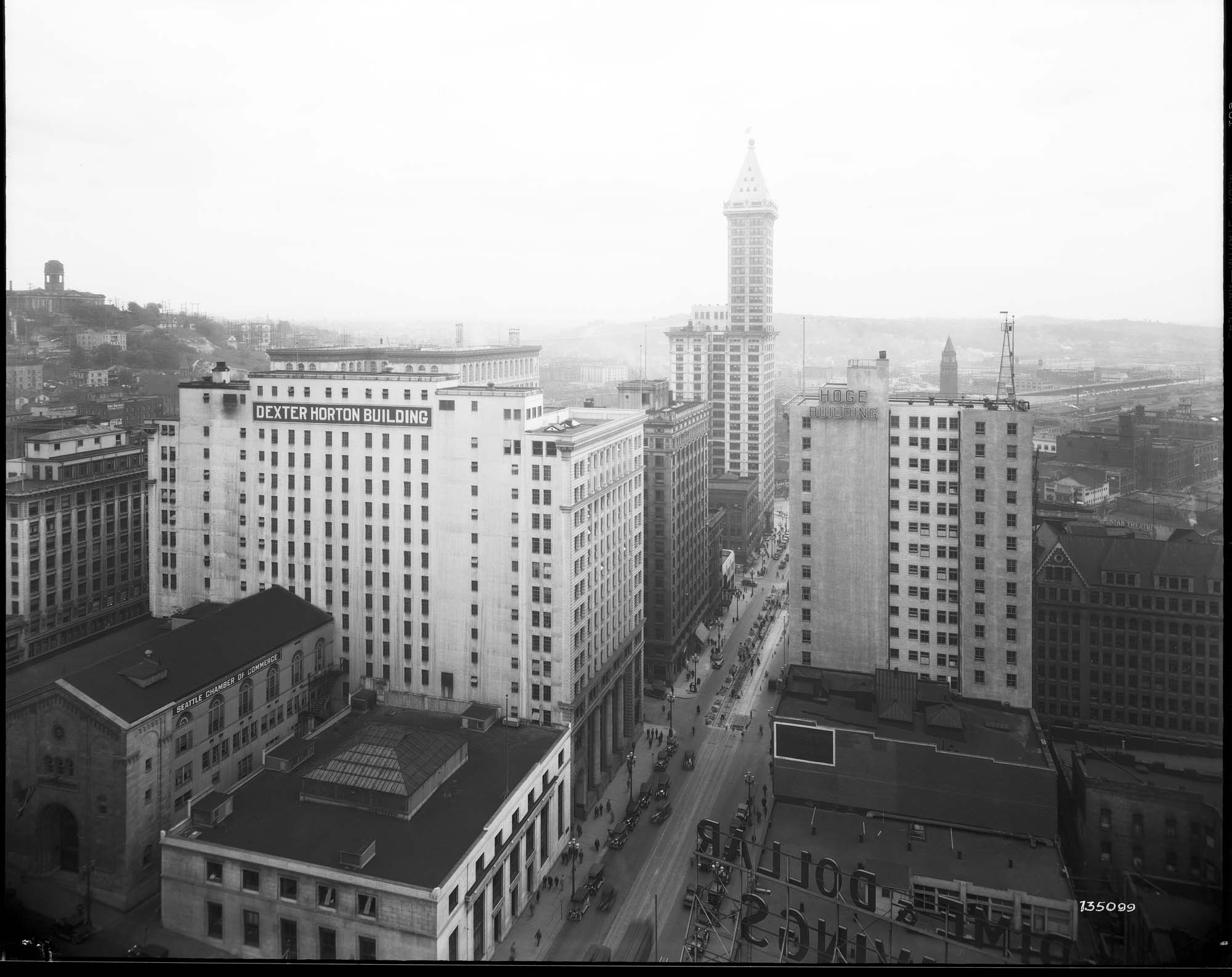 Image of View south from Exchange Building, Seattle, May 5, 1930