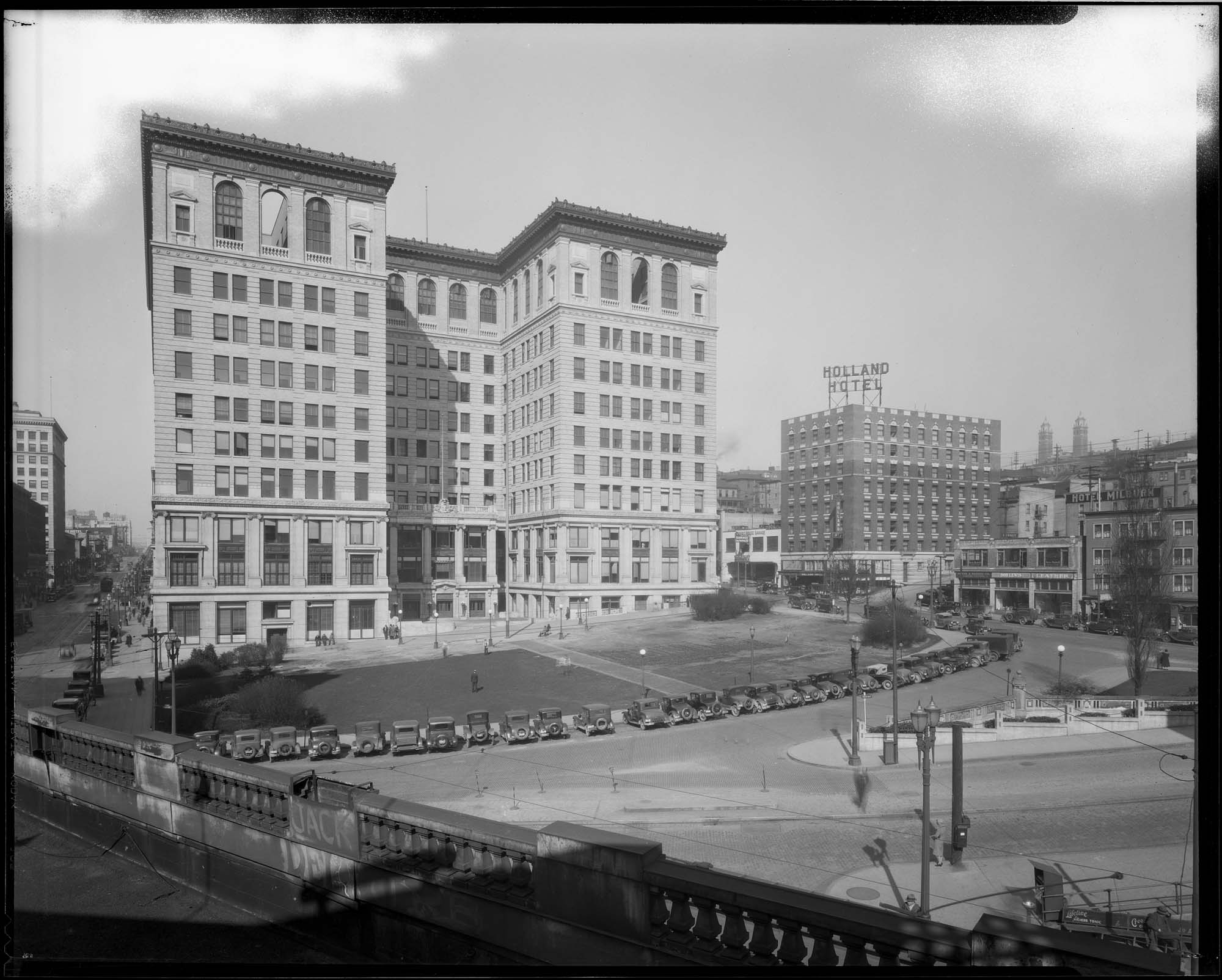Image of County-City Building and Holland Hotel, March 6, 1931