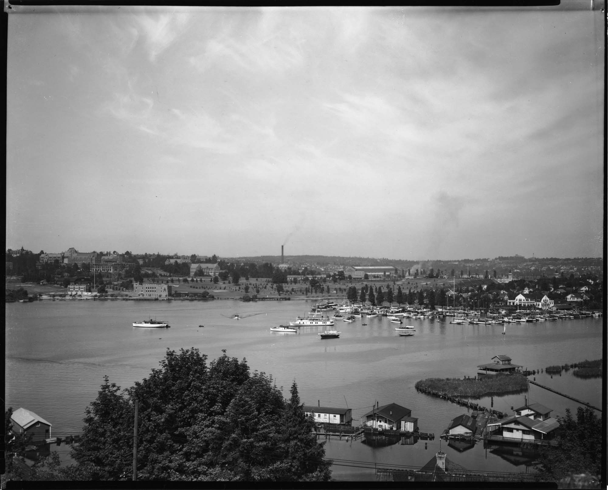 Image of Seattle Yacht Club in Portage Bay, Seattle, July 17, 1936