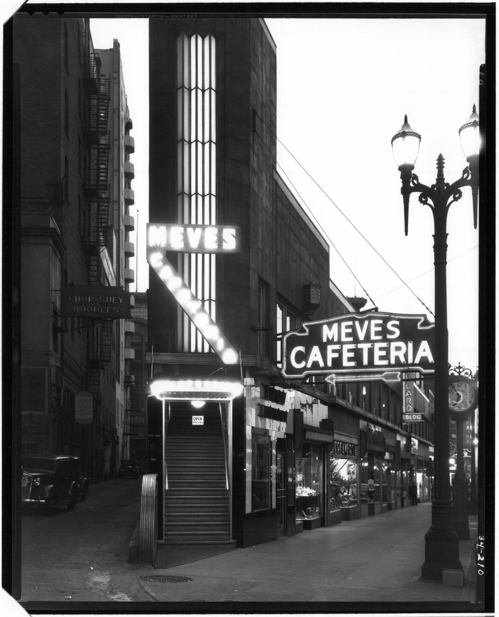 Image of Meves Cafeteria, Seattle, 1934
