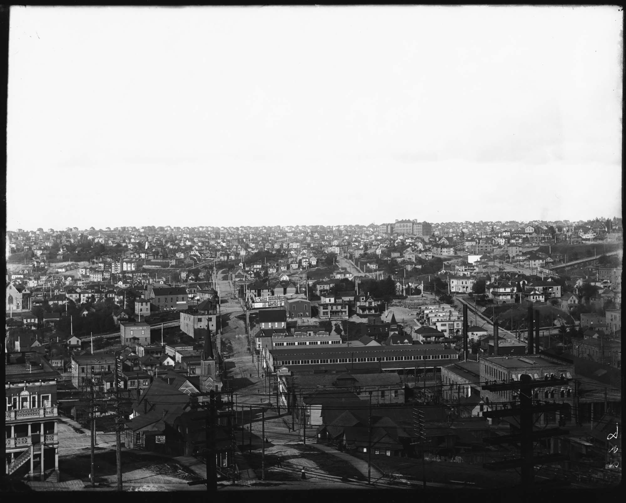Image of View from Washington Hotel looking east/southeast, Seattle, circa 1900