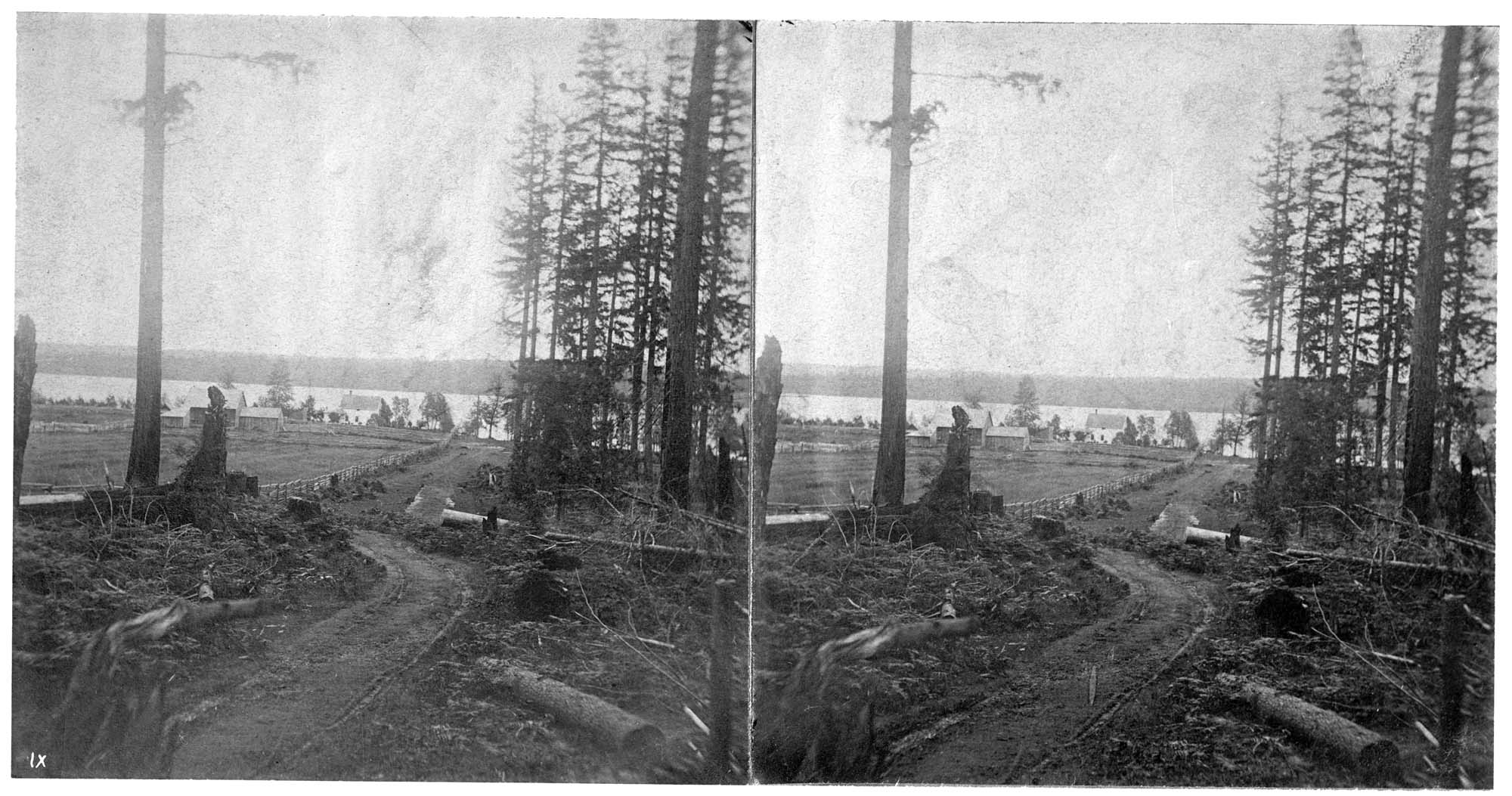 Image of John J. McGilvra's farm, circa 1870