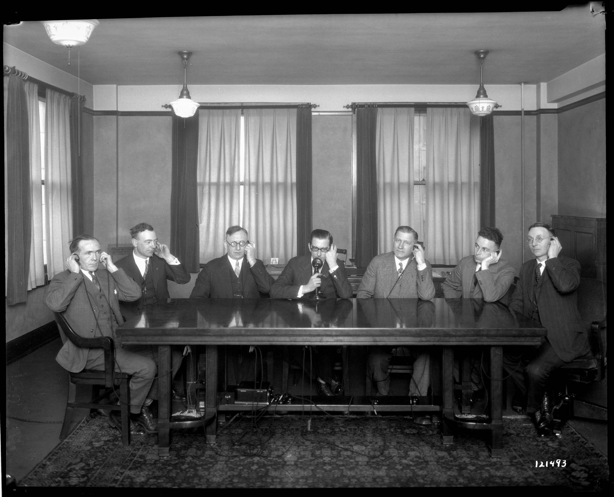 Image of Seattle's first transcontinental telephone call, February 25, 1927