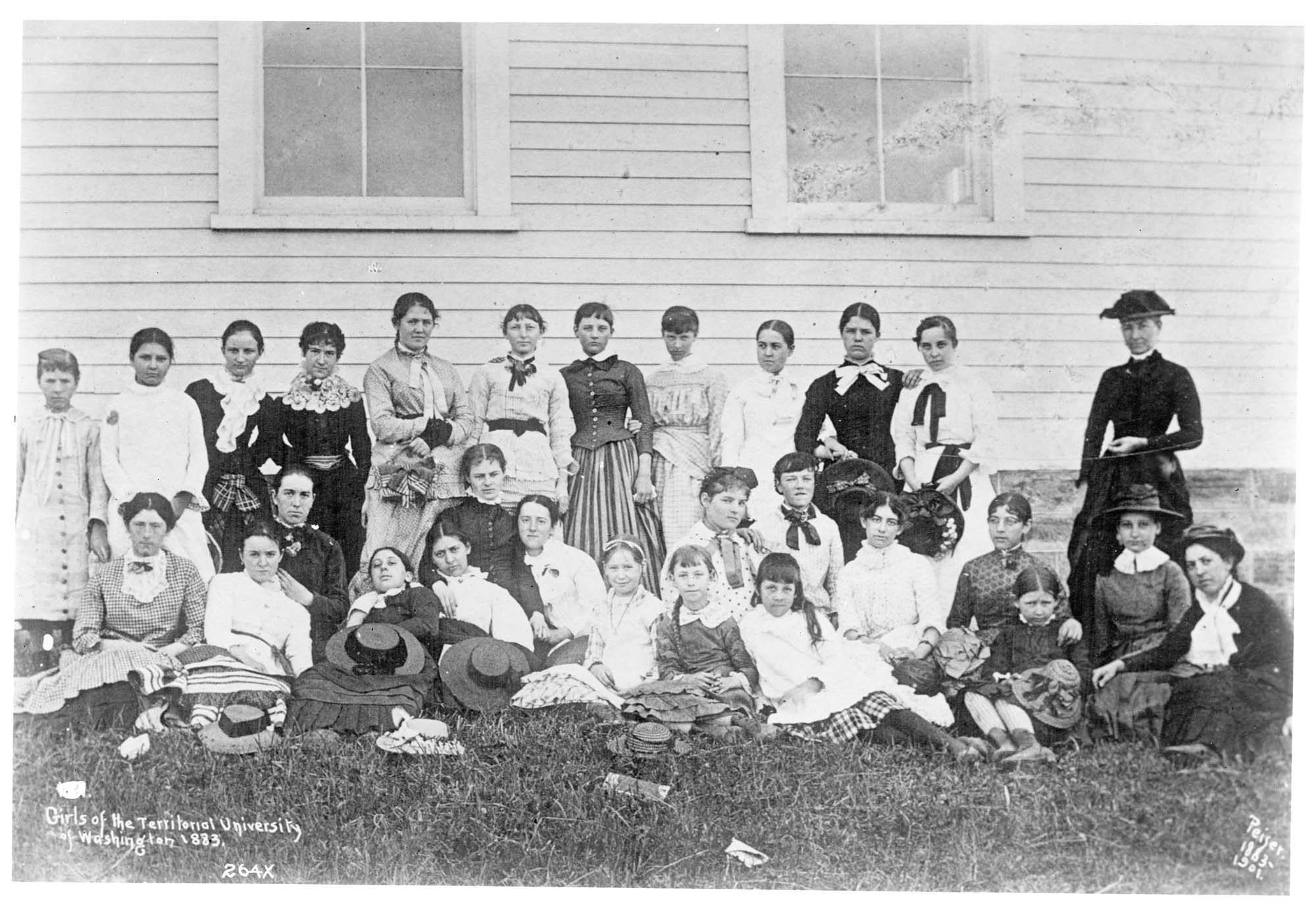 Image of Female students at the Territorial University of Washington, 1883