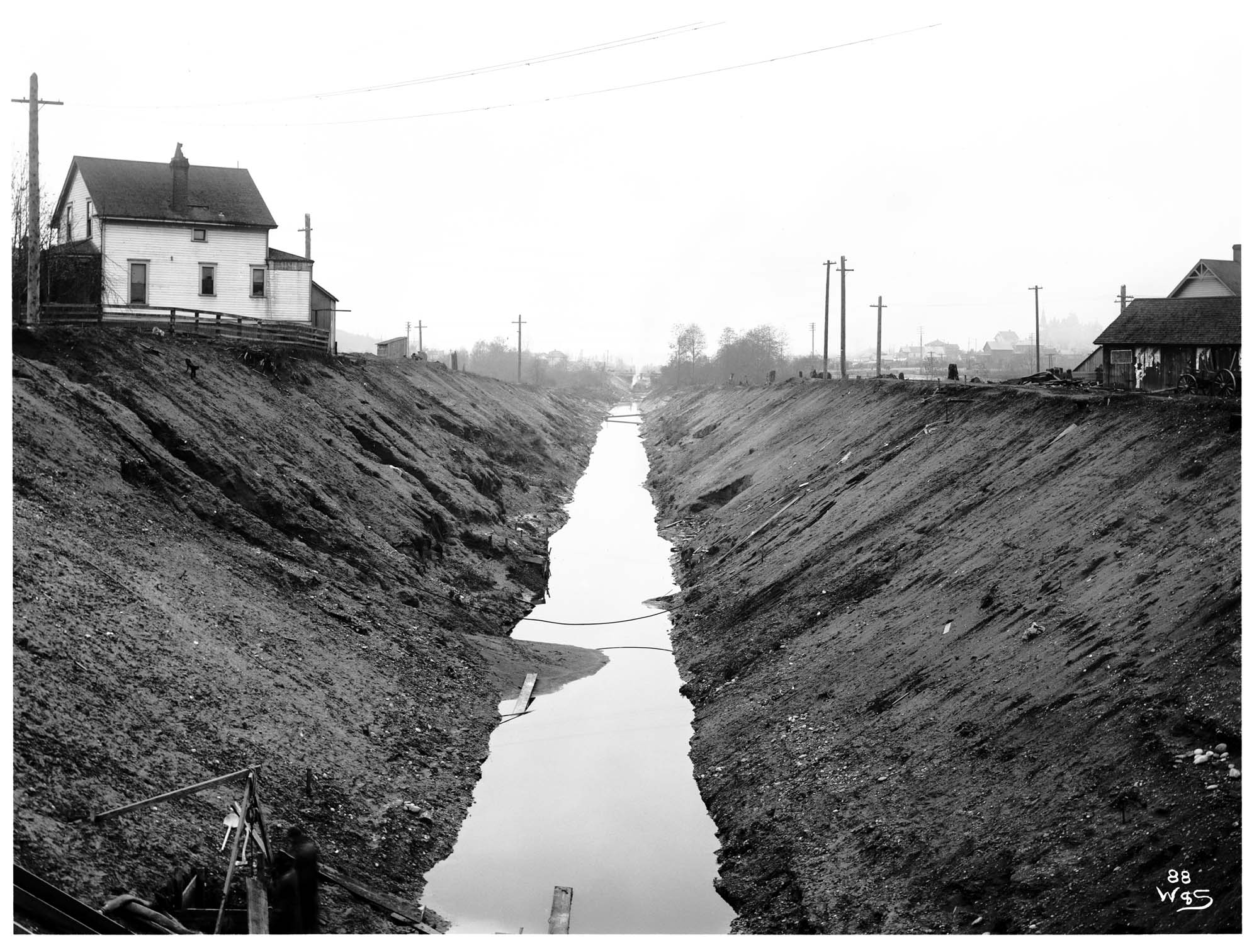 Image of Lake Washington canal, circa 1904