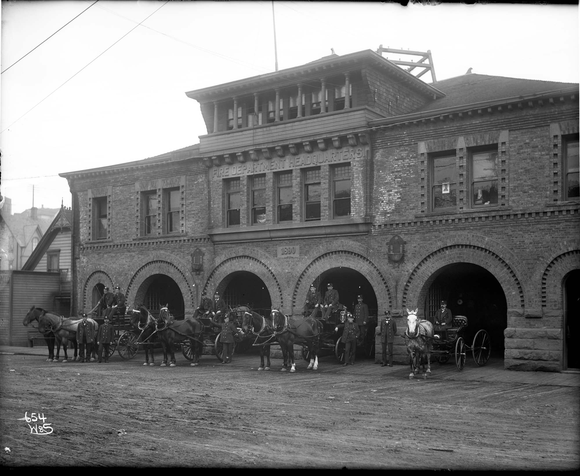 Image of New fire department headquarters, 1911