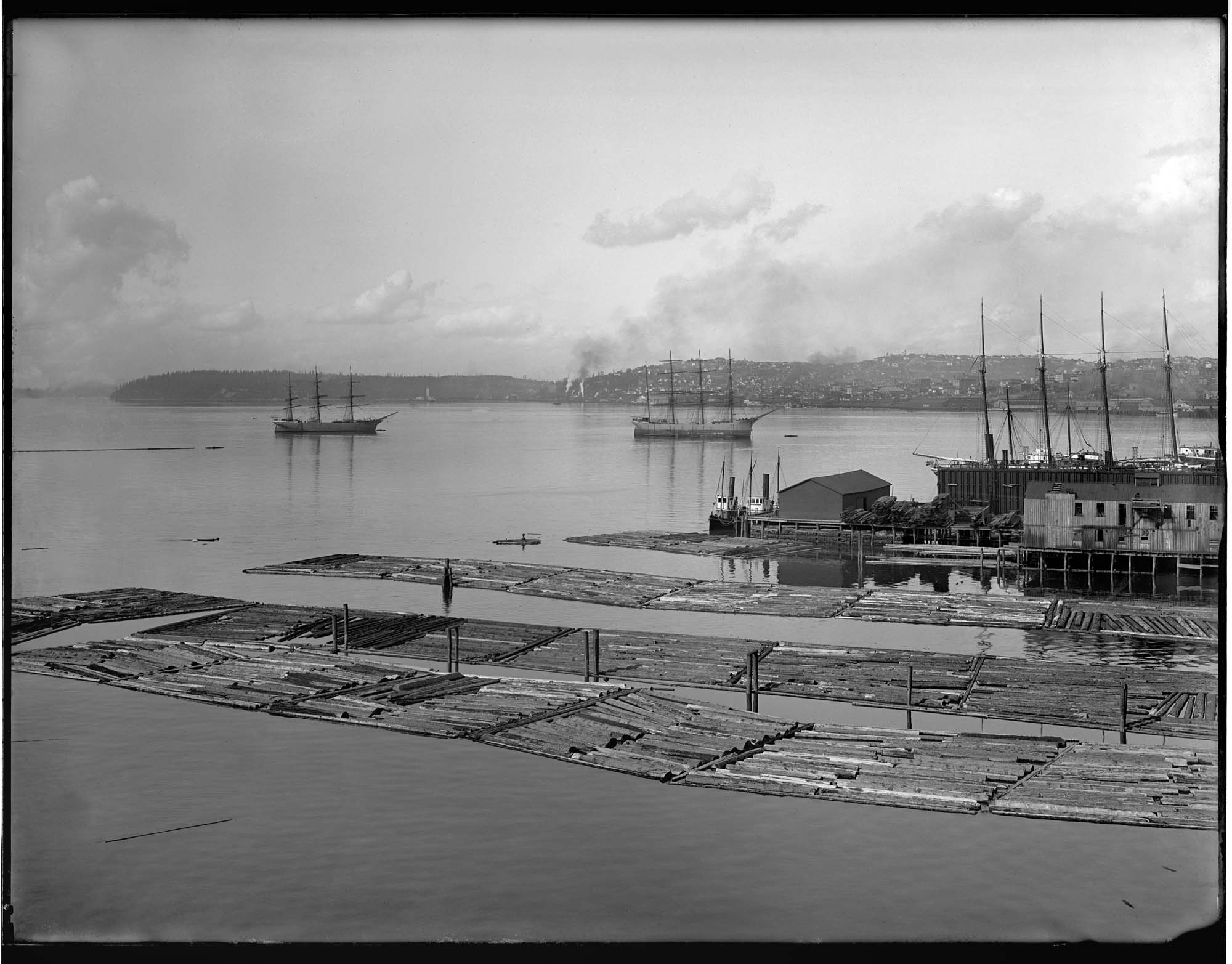 Image of Waterfront from Moran's shipyard, circa 1900