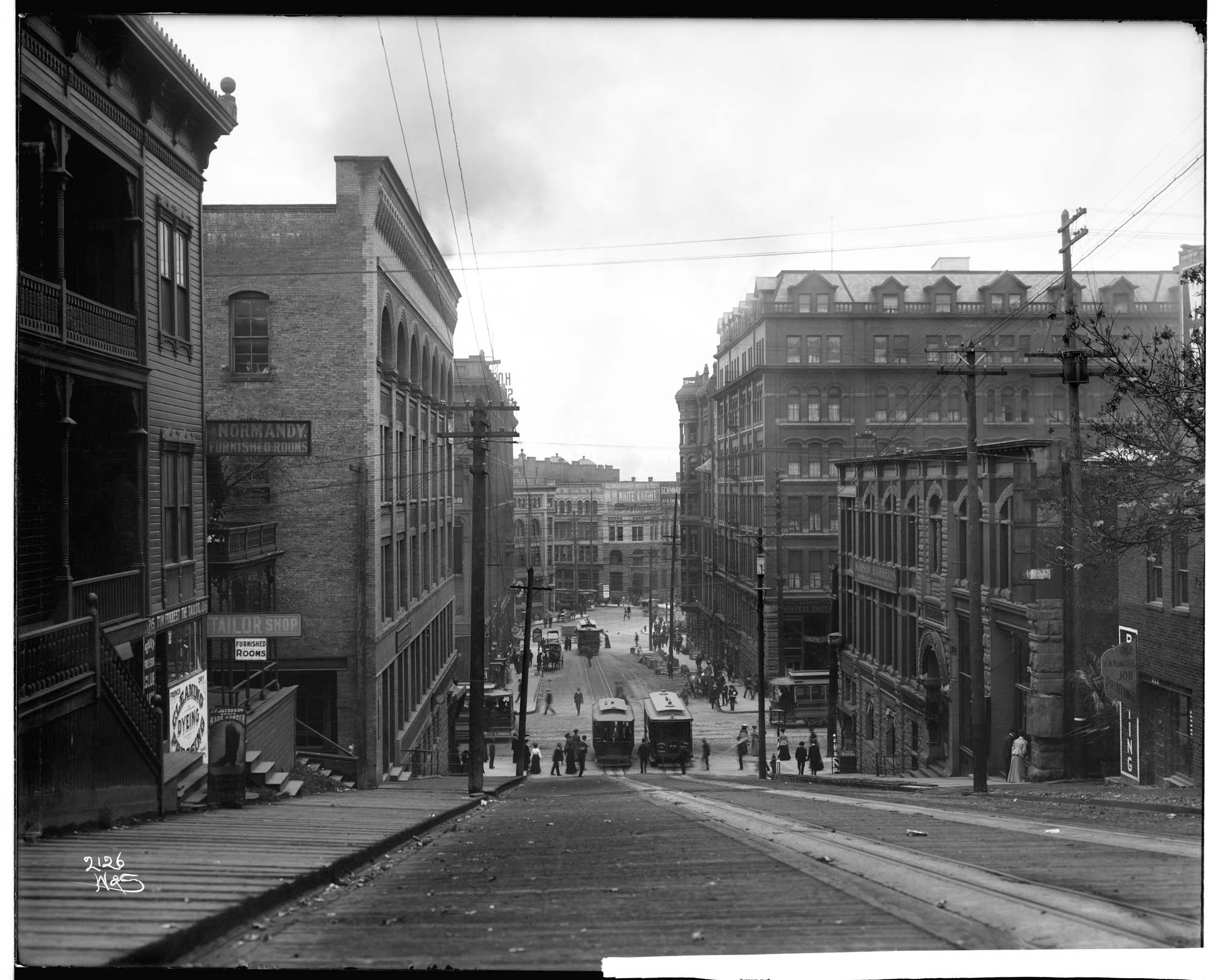 Image of Cable car line on James Street, 1905