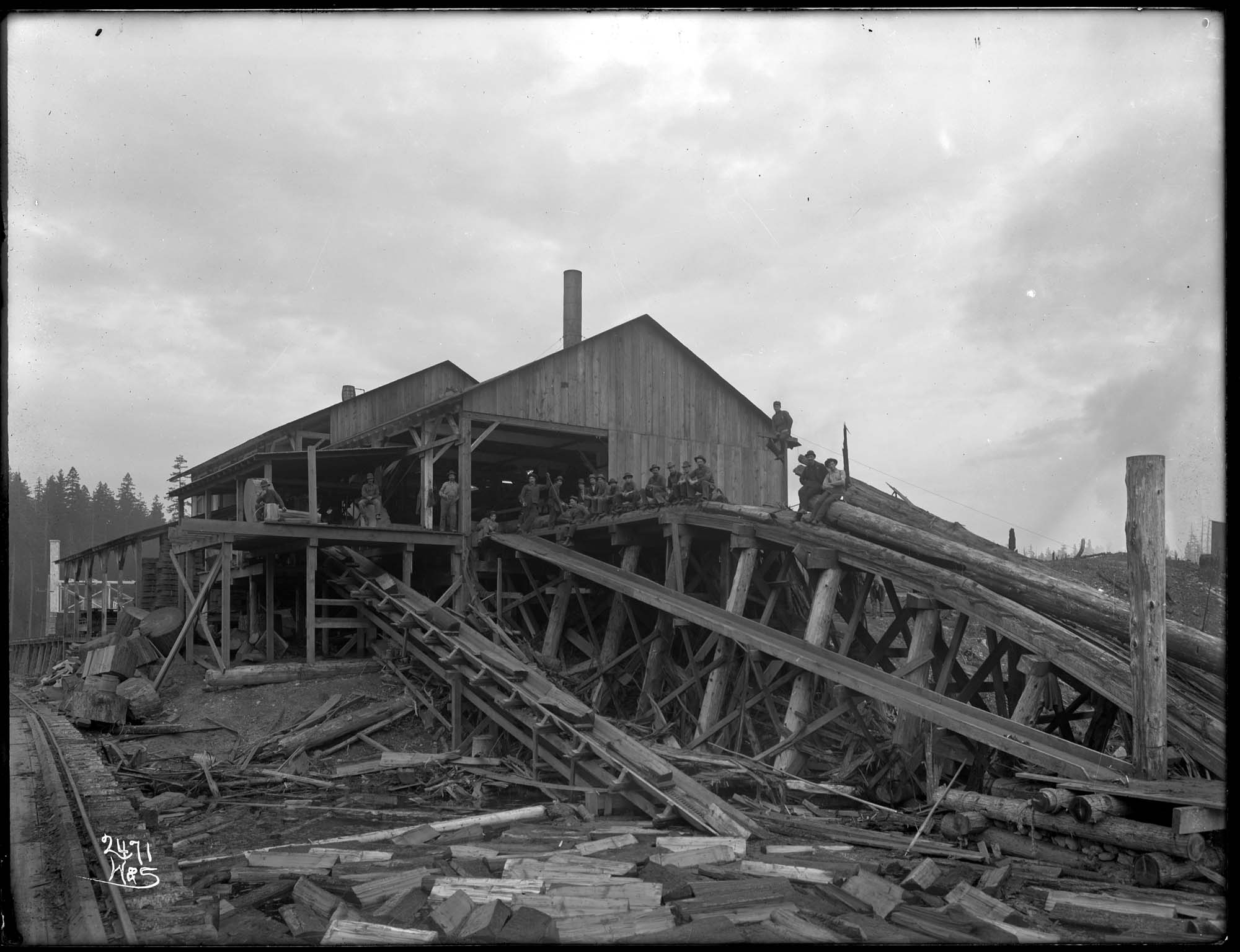 Image of Lumber and shingle mill, circa 1905