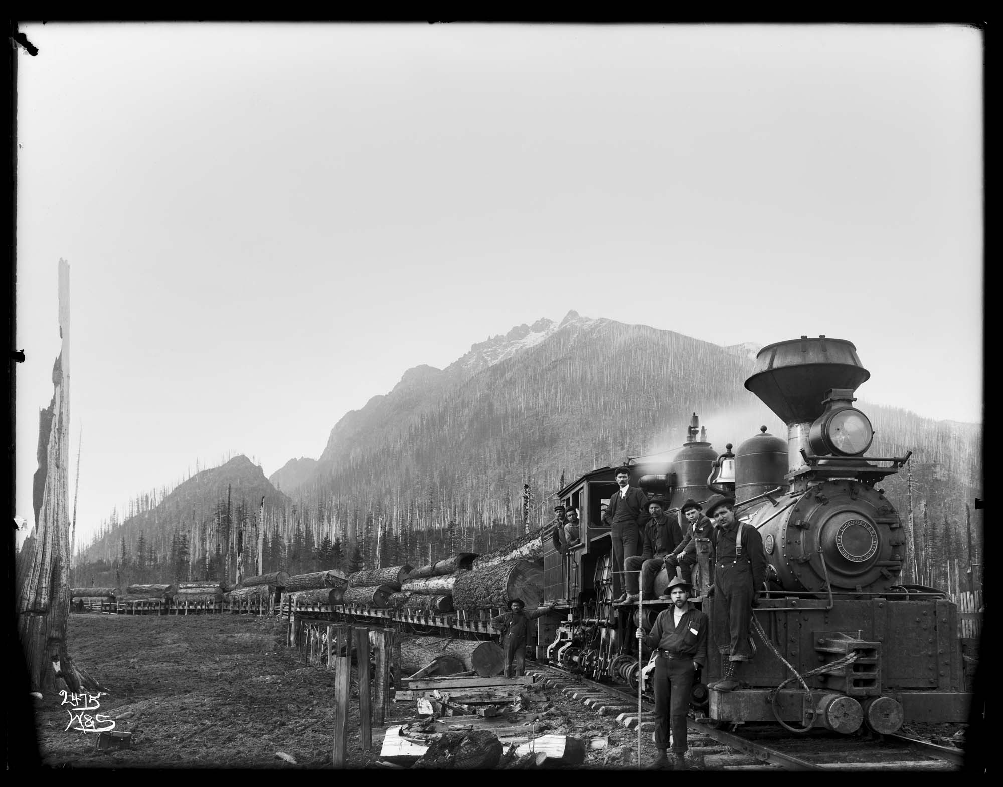 Image of Logging train at Mt. Si, circa 1904