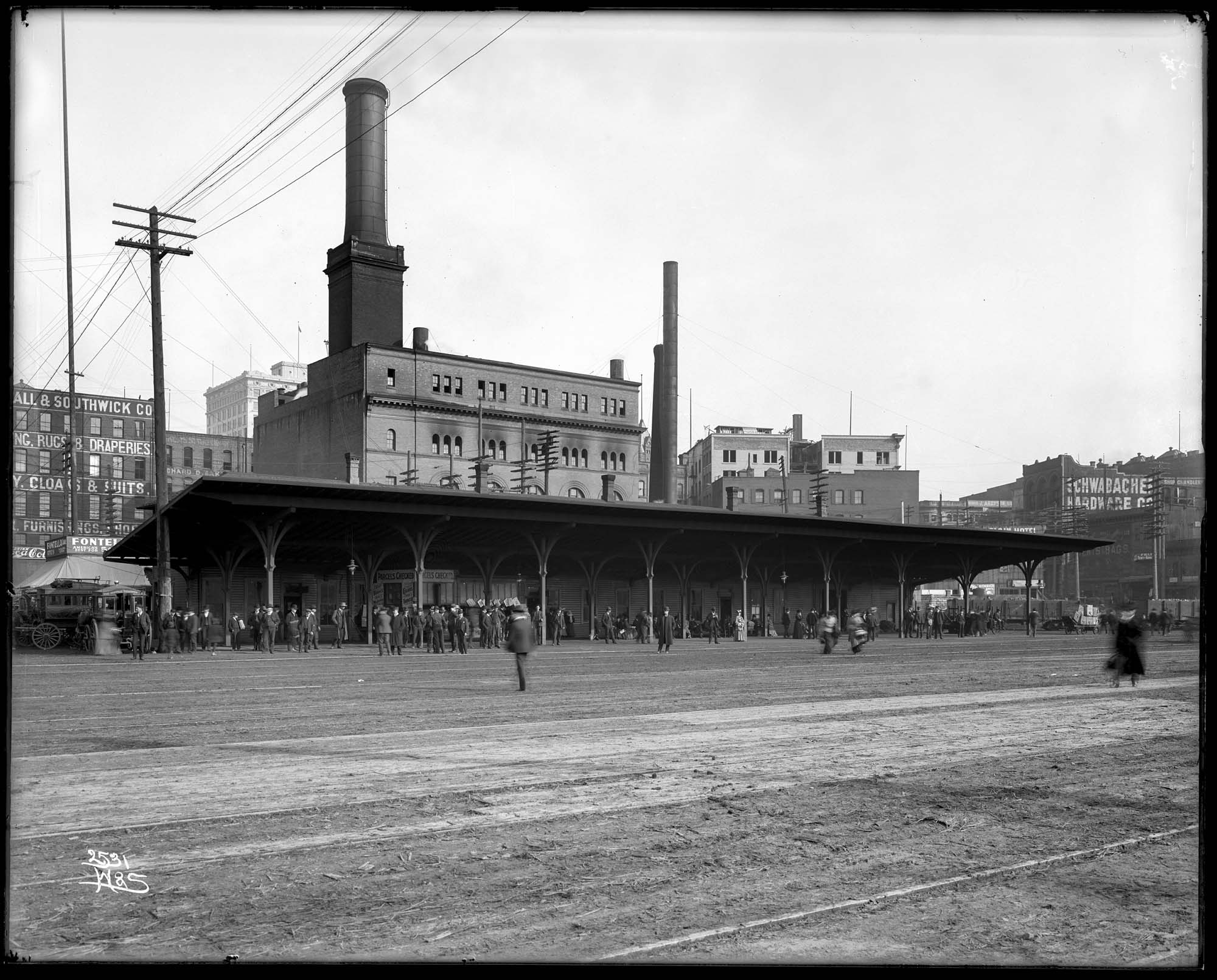 Image of Northern Pacific Railroad depot, circa 1905