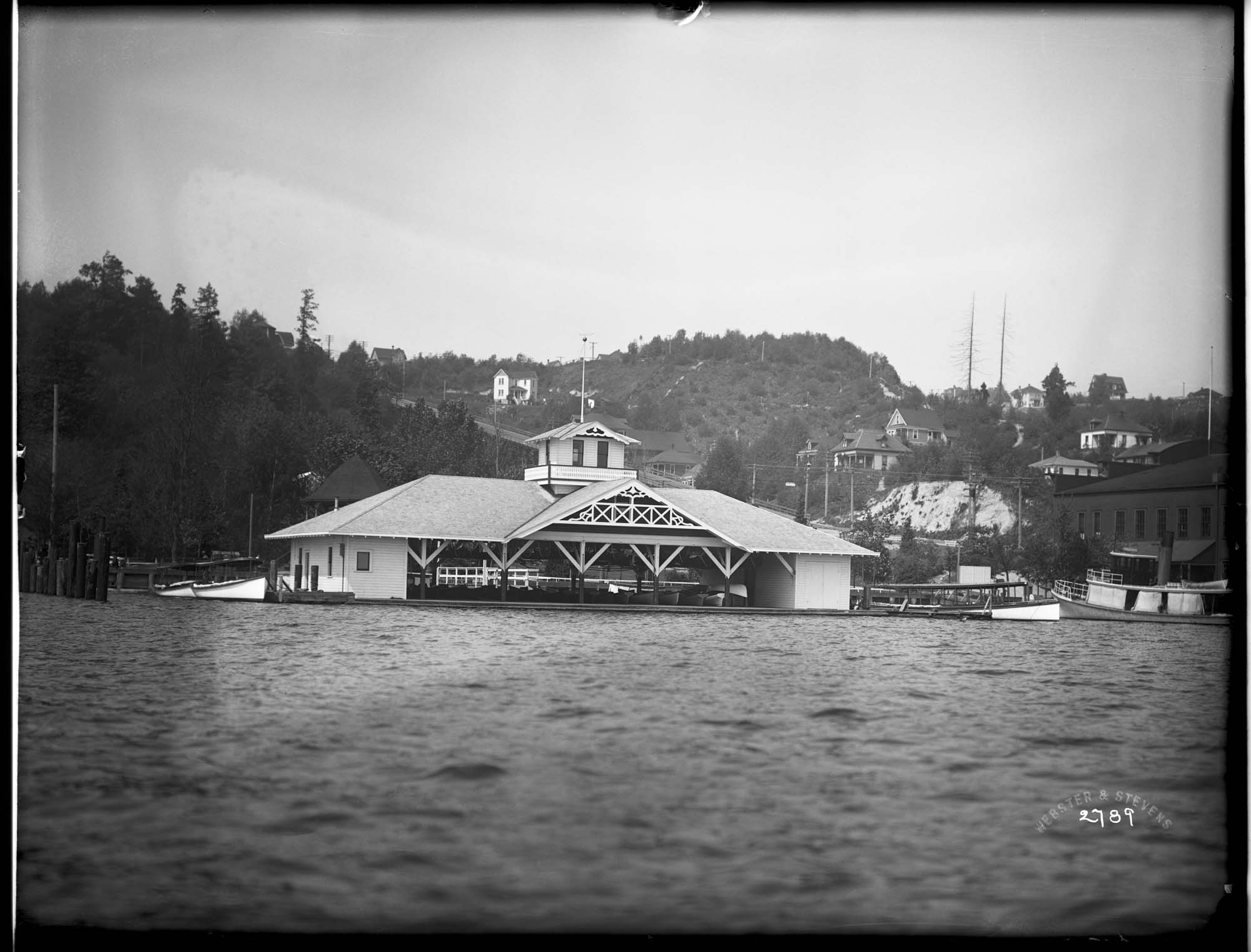 Image of Thornley's Boat House in Leschi Park, Seattle, circa 1905