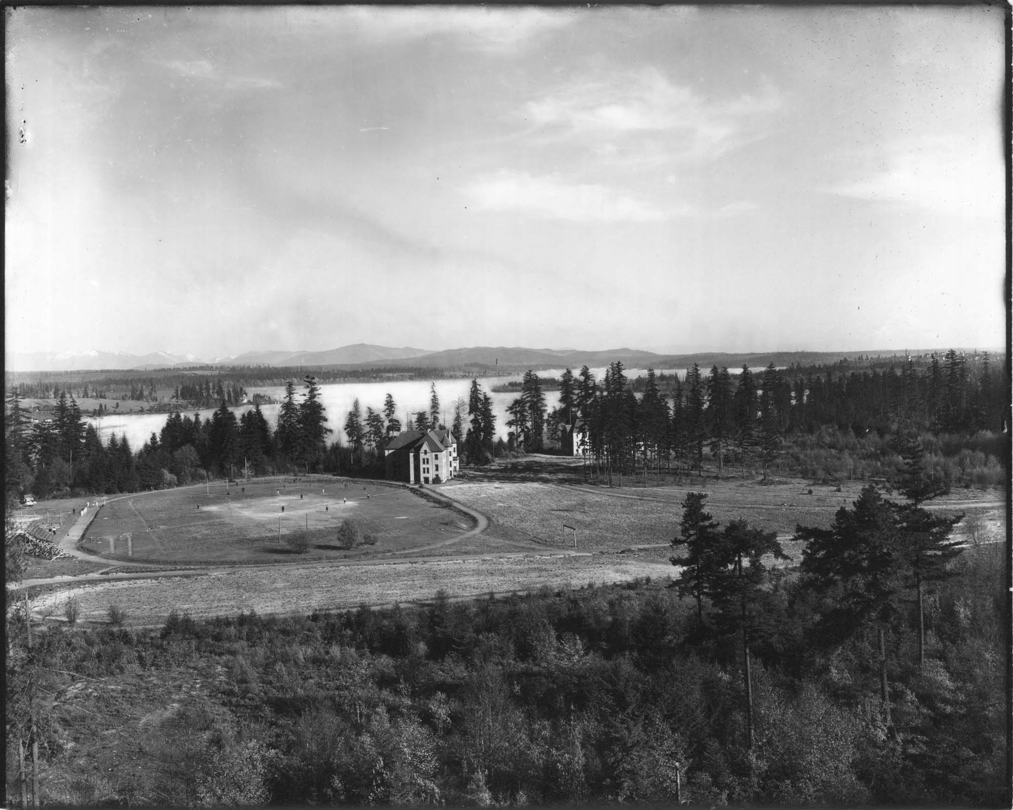 Image of Denny Field and Lewis Hall, University of Washington, Seattle, circa 1905