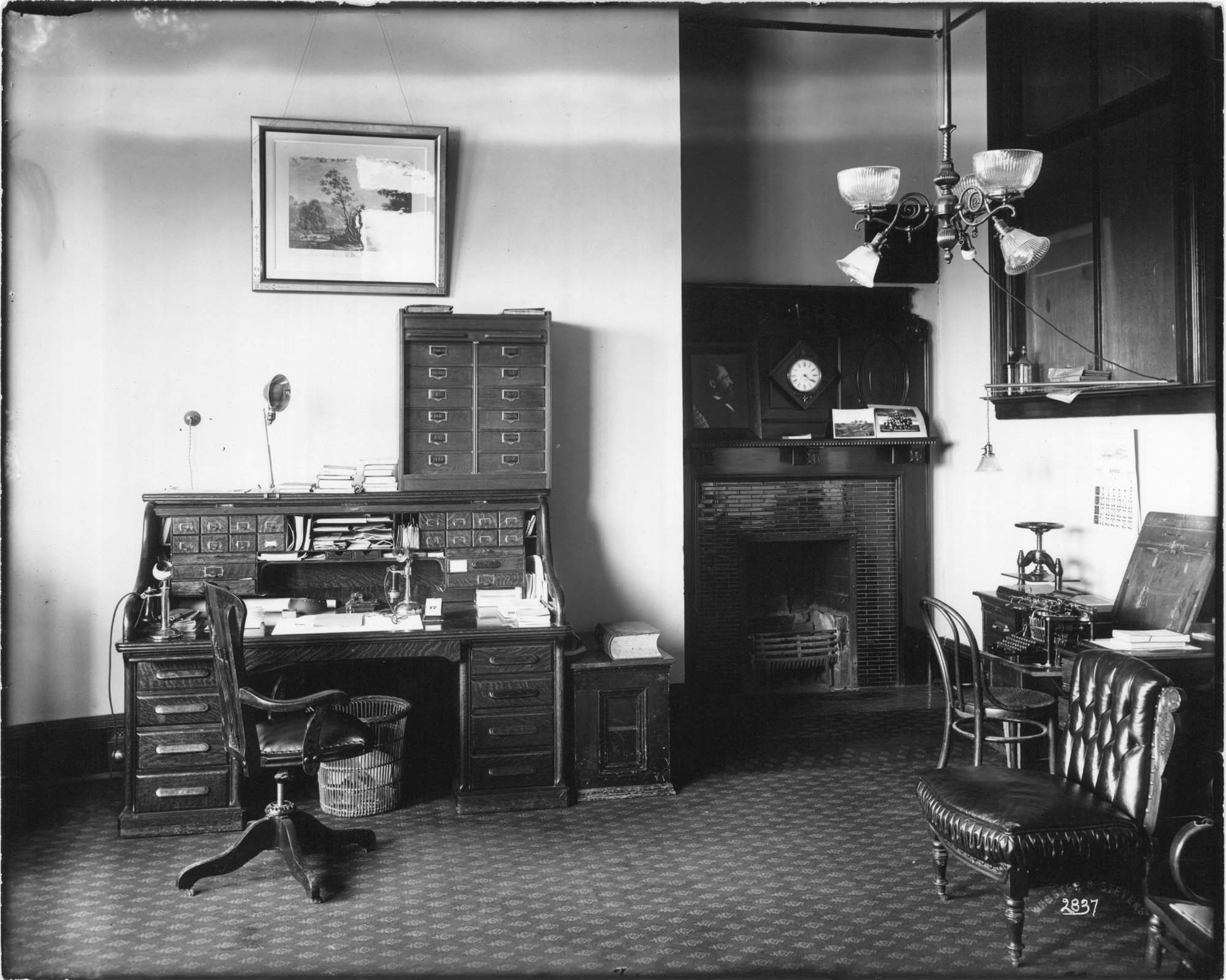 Image of President's office in Denny Hall, University of Washington, Seattle, circa 1905