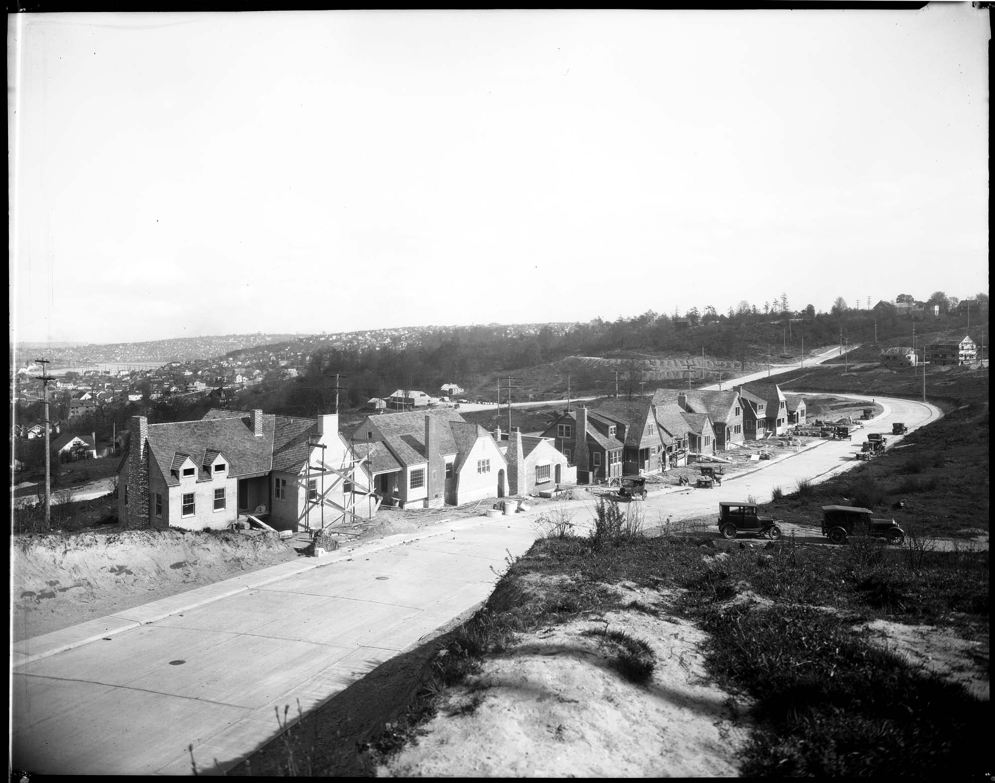 Image of Houses under construction at Queen Anne Park, April 19, 1927