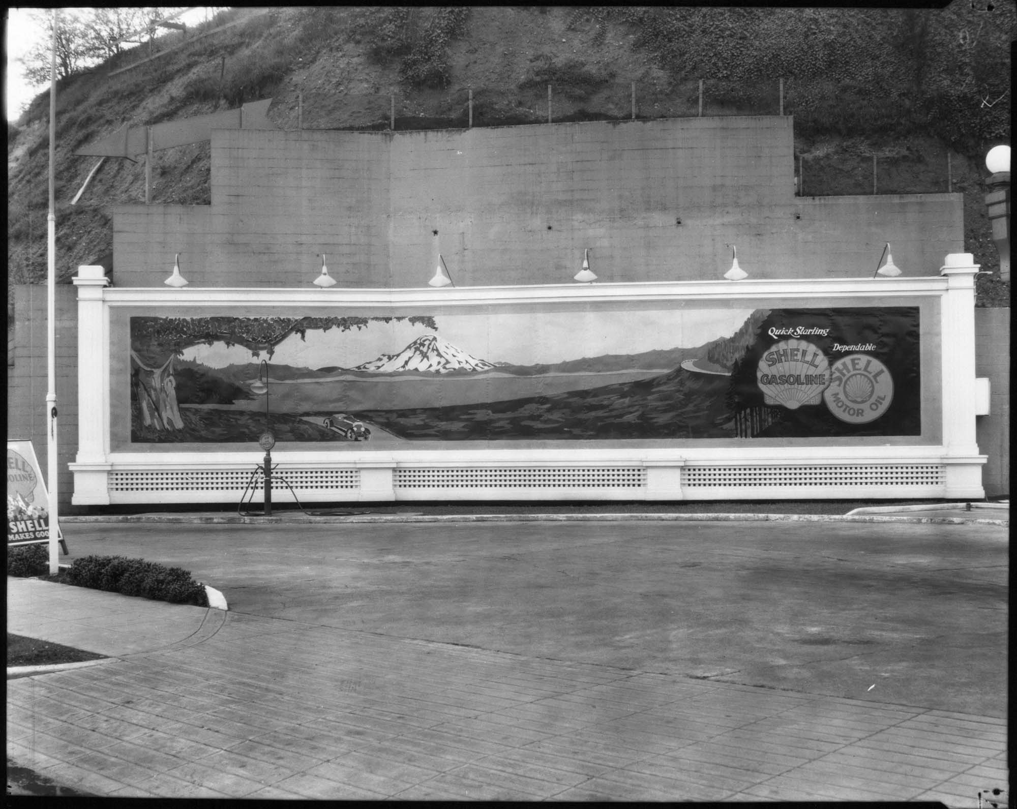 Image of Shell Oil billboard, probably in Seattle, ca. 1927
