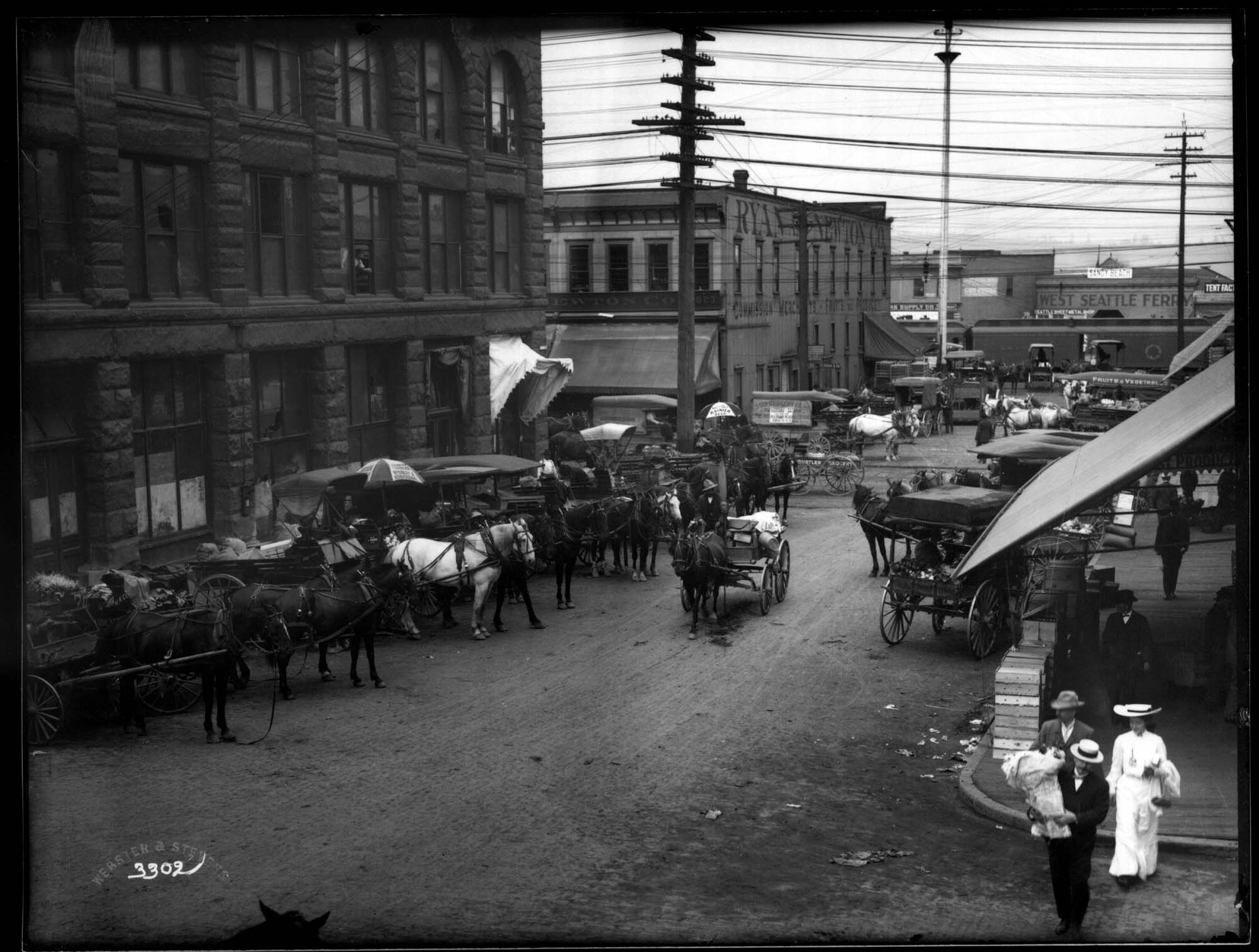 Image of Western Avenue, Seattle, circa 1905