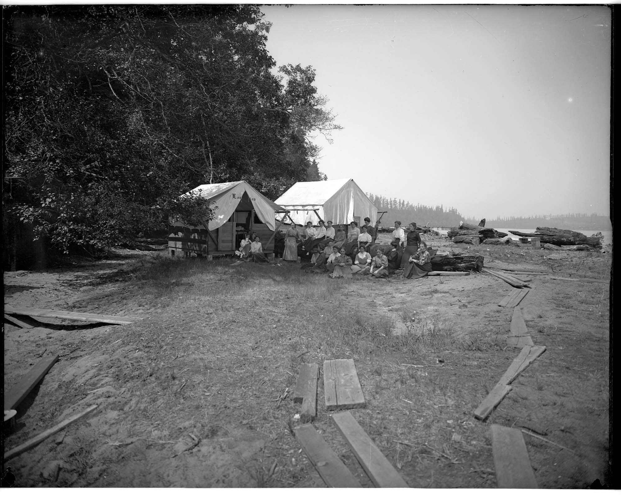 Image of YWCA camp on Bainbridge Island, 1905