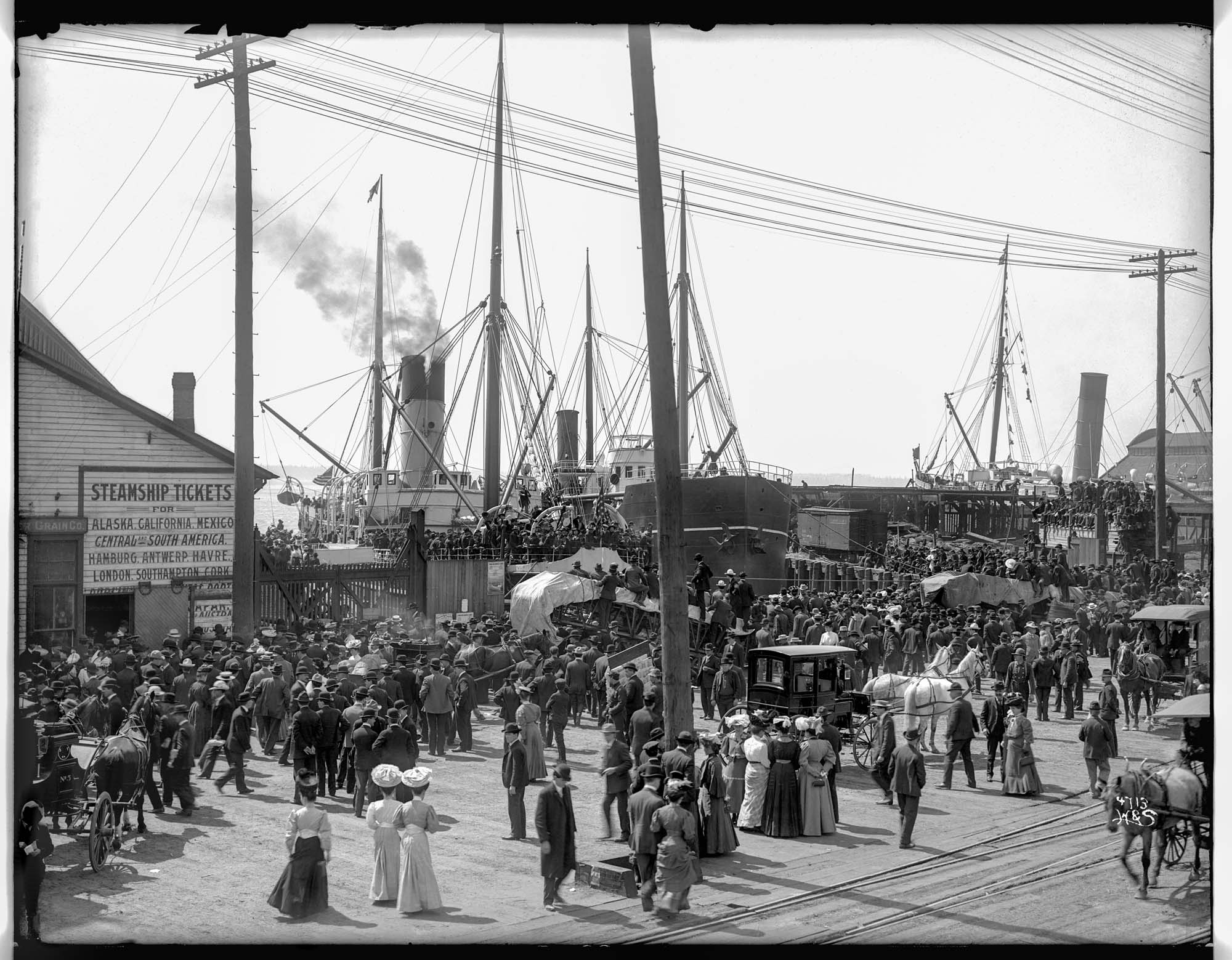 Image of Gold Rush days on the waterfront, June 3, 1906