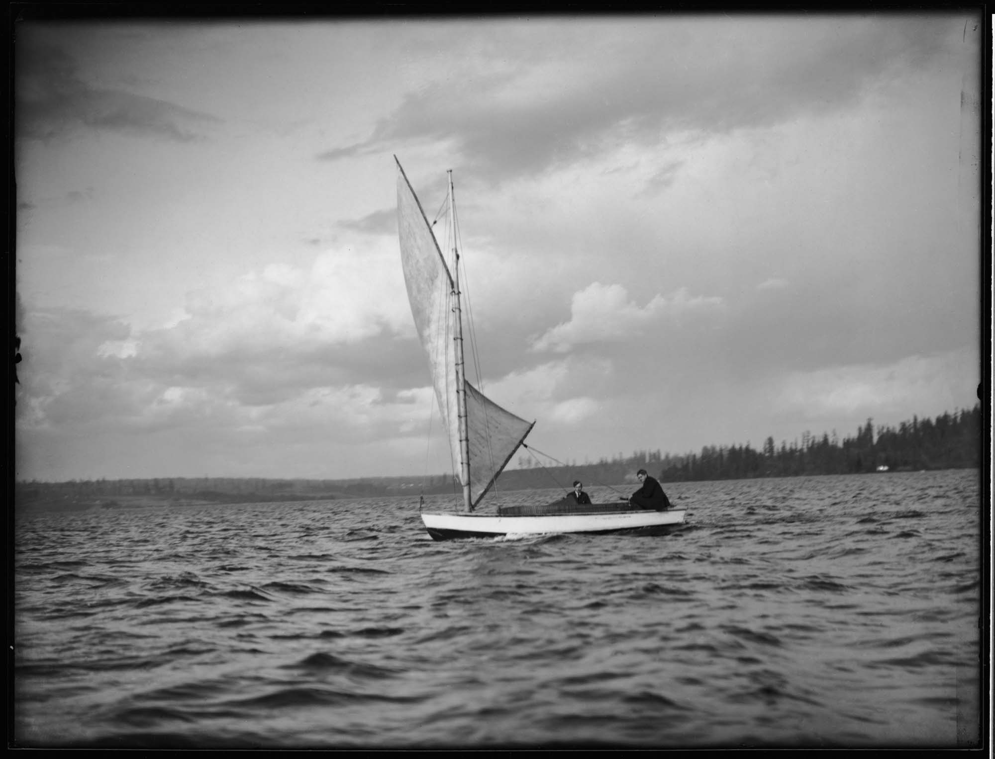 Image of Sailboat on Lake Washington, circa 1905