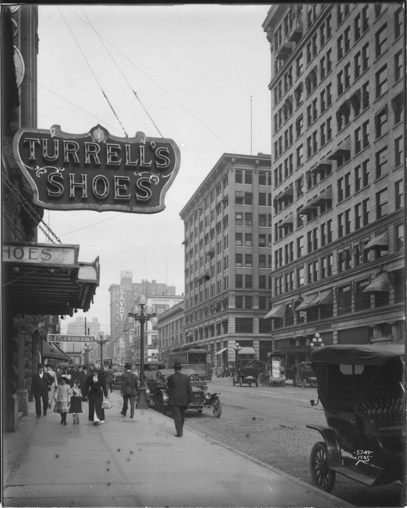 Image of Second and Marion, Seattle, circa 1910