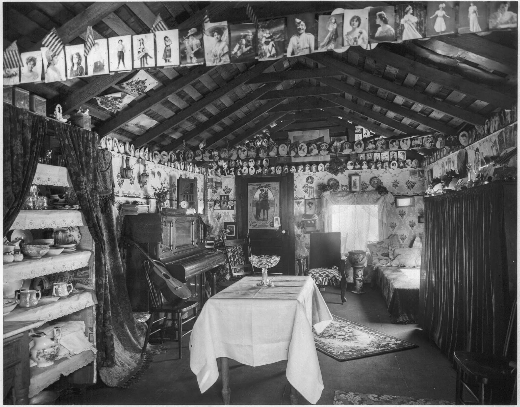 Image of Summer home interior, circa 1912