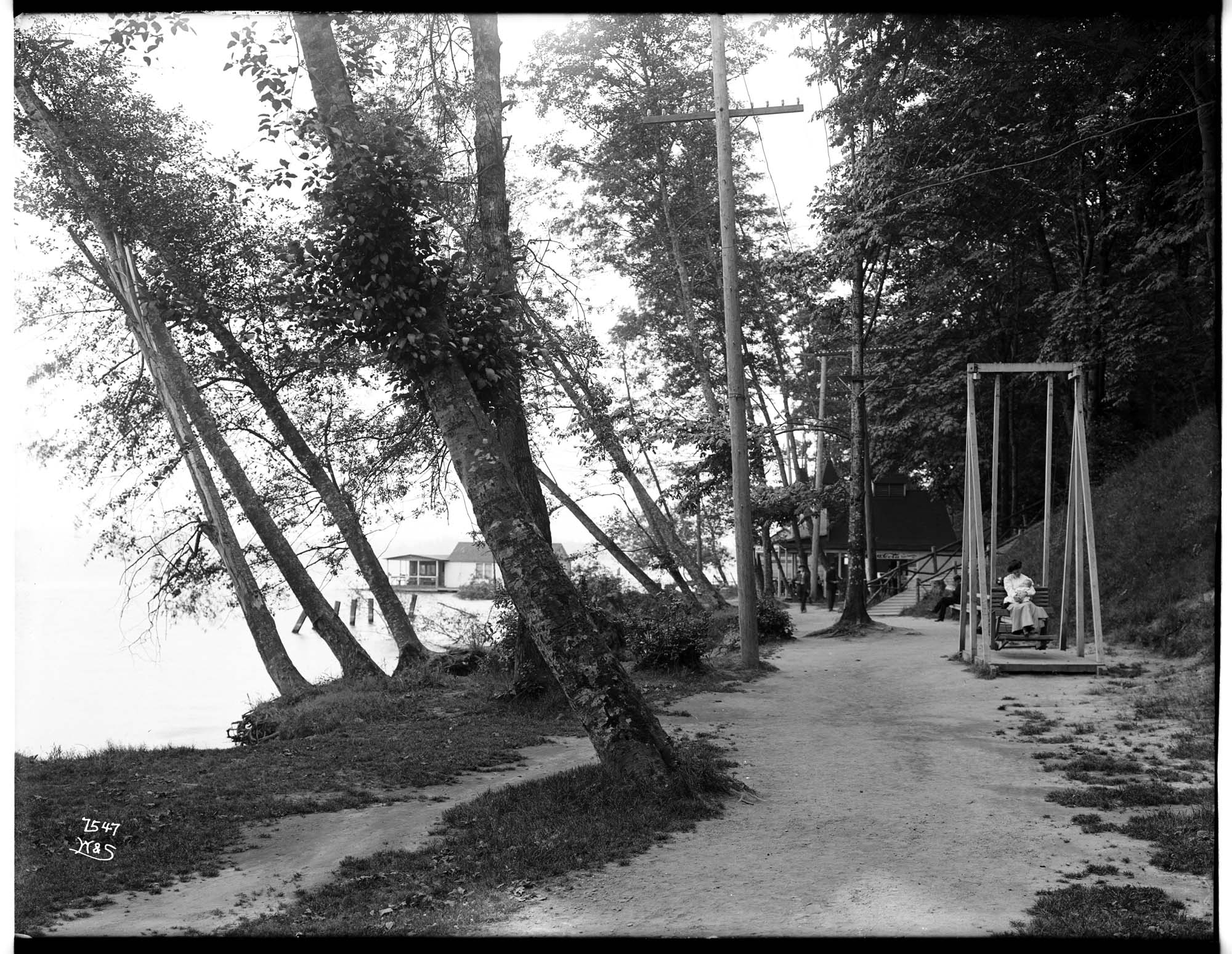 Image of Paths along the lakeshore at Madrona Park, circa 1912