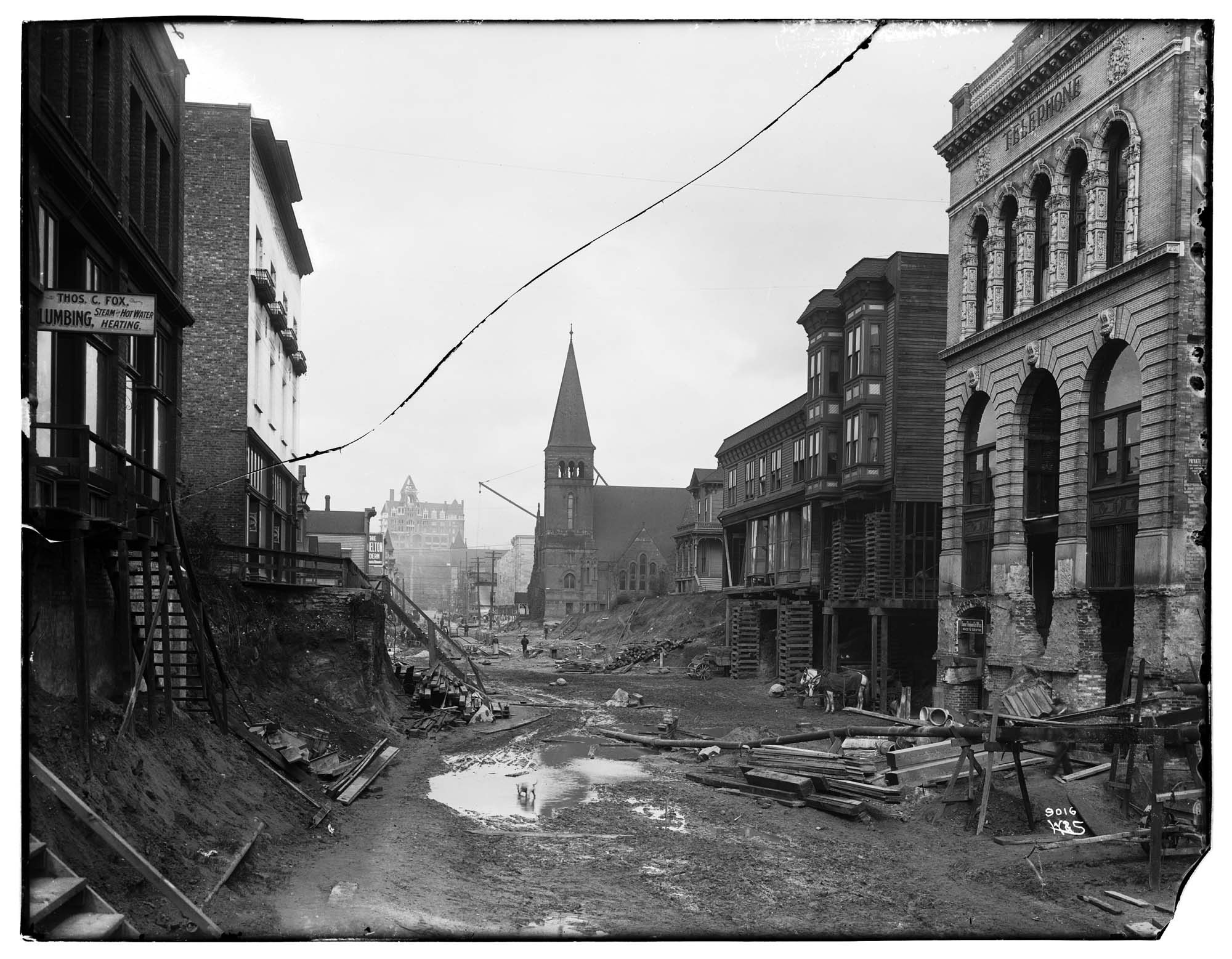 Image of Regrading Third Avenue, 1907