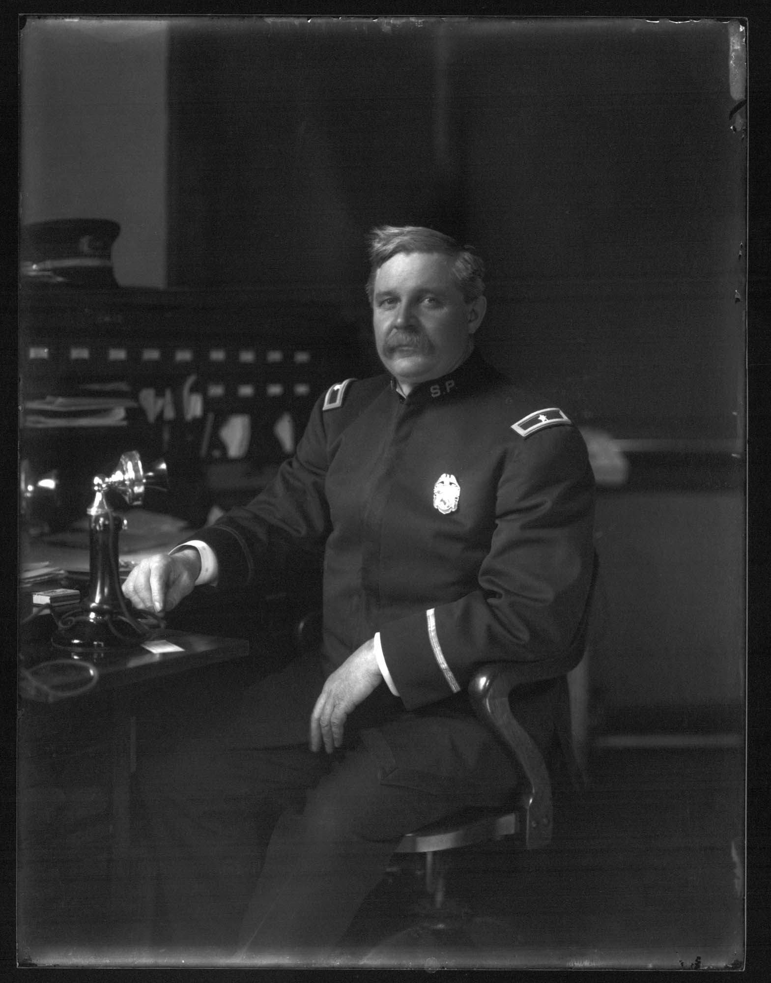 Image of Police Chief Irving Ward, Seattle, circa 1908
