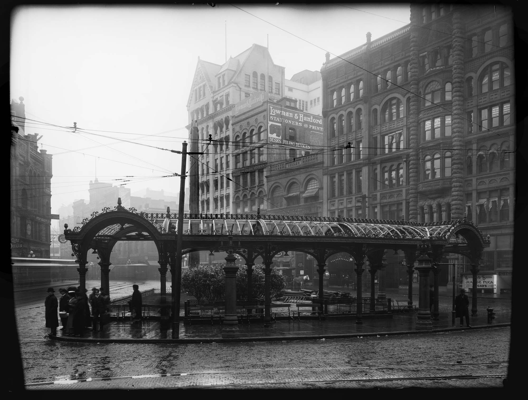 Image of Pergola in Pioneer Square, Seattle, circa 1909