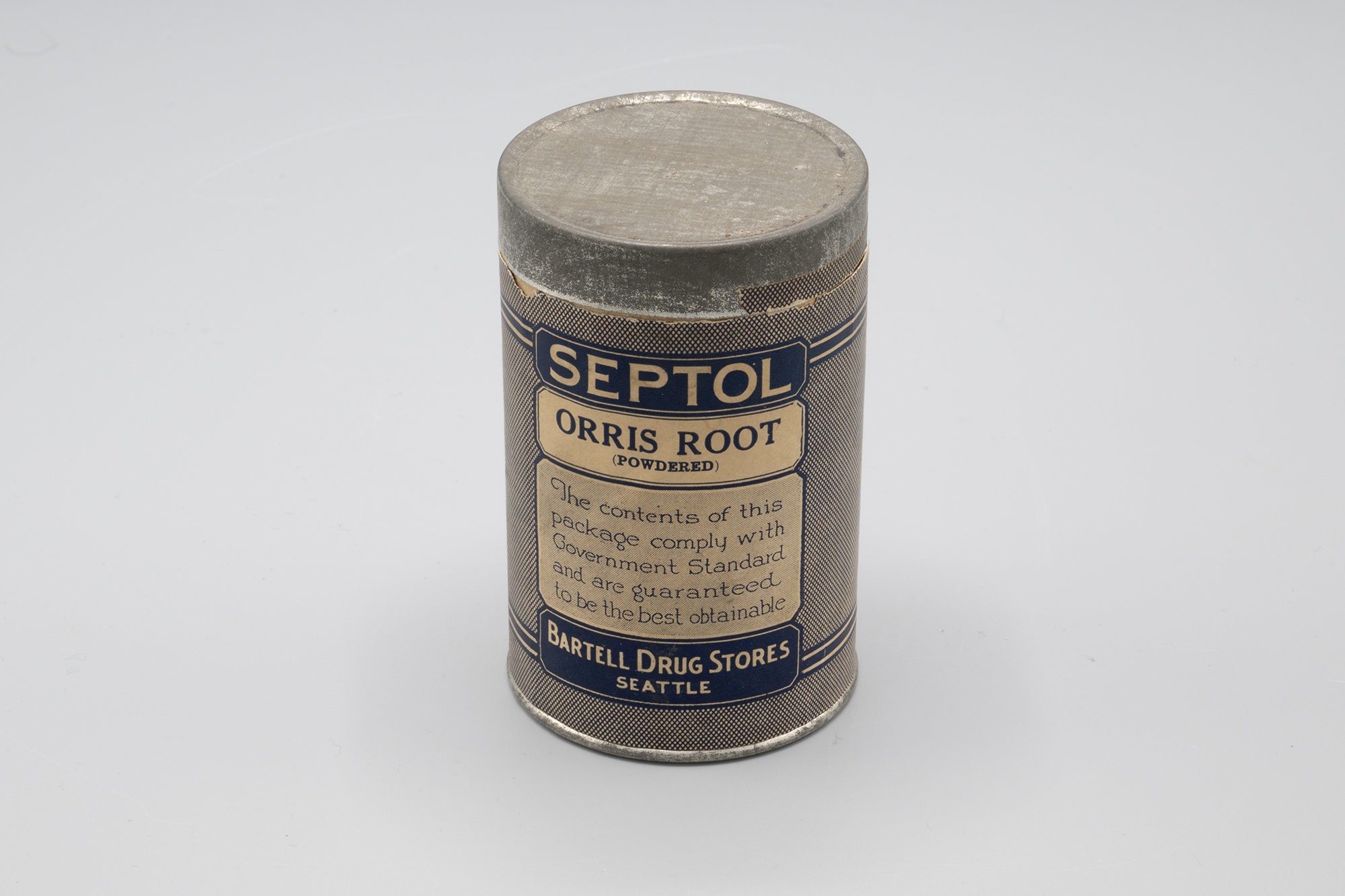 Image of Container of Powdered Orris Root from Bartell Drug Store, ca. 1900