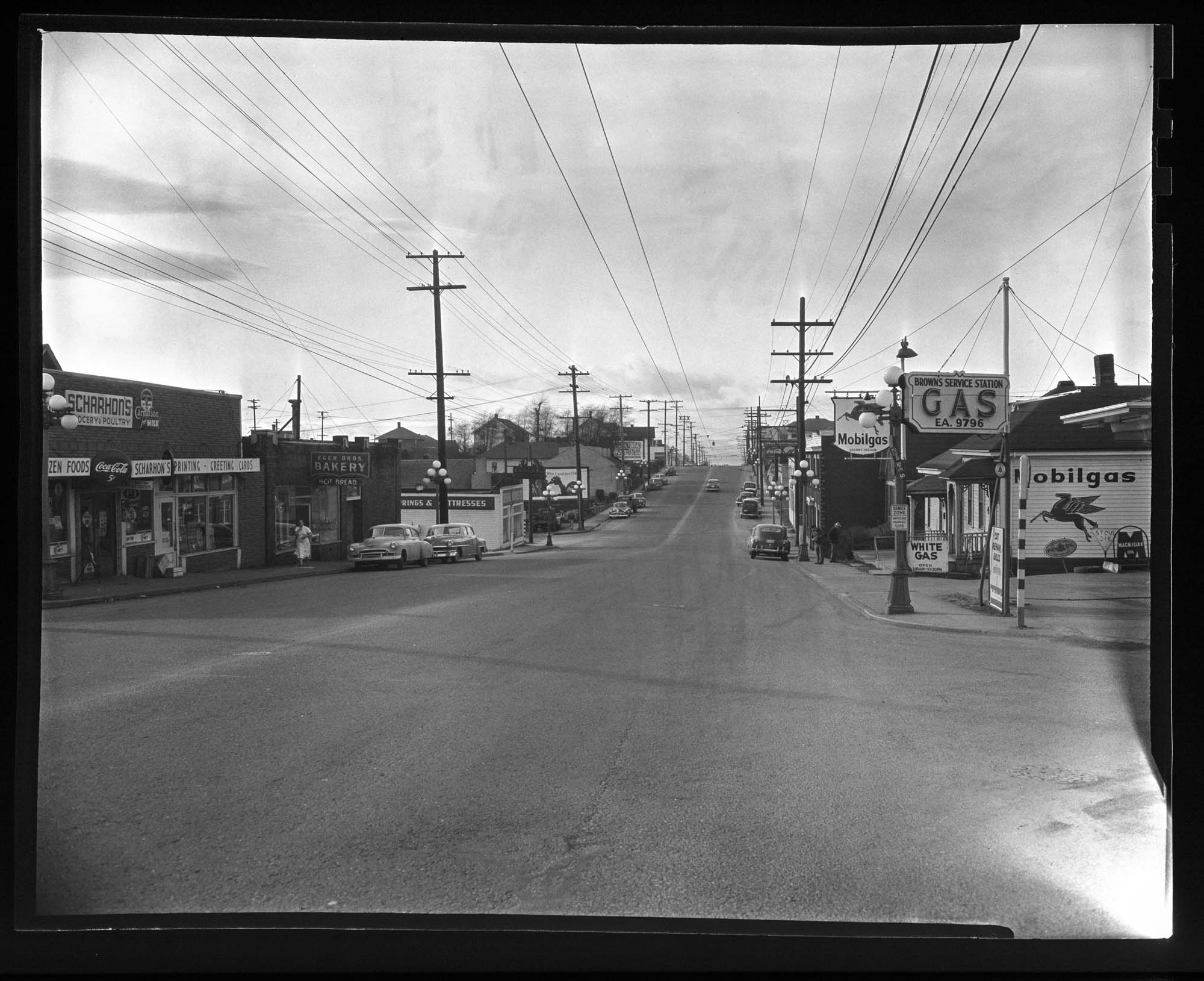Image of Jackson Street looking west from 22st Avenue South, Seattle, 1952